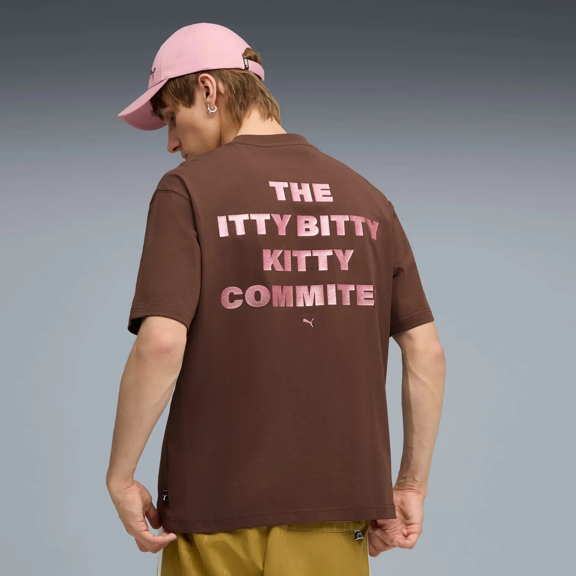 PUMA Graphic Itty Bitty T-Shirt Men, Espresso Brown, size Large