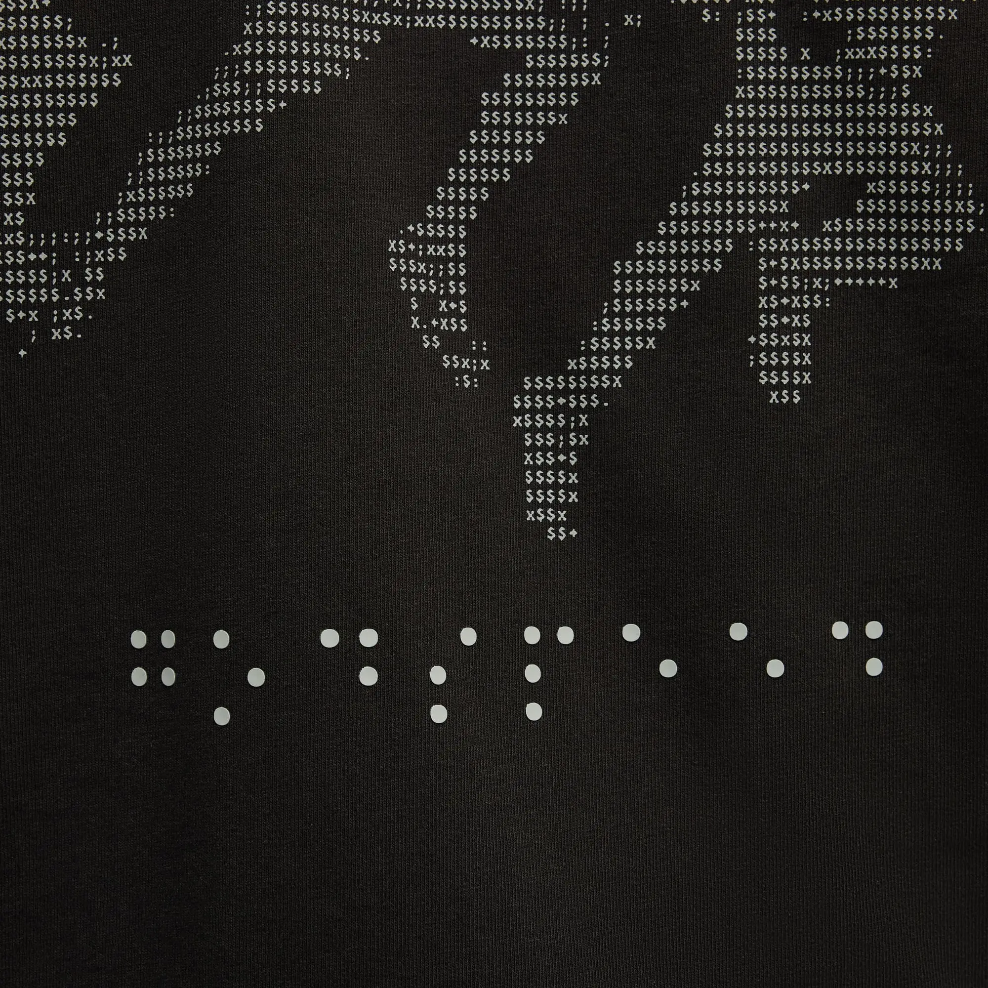 PUMA Graphic Braille Long Sleeve Top Men, Black, size Large