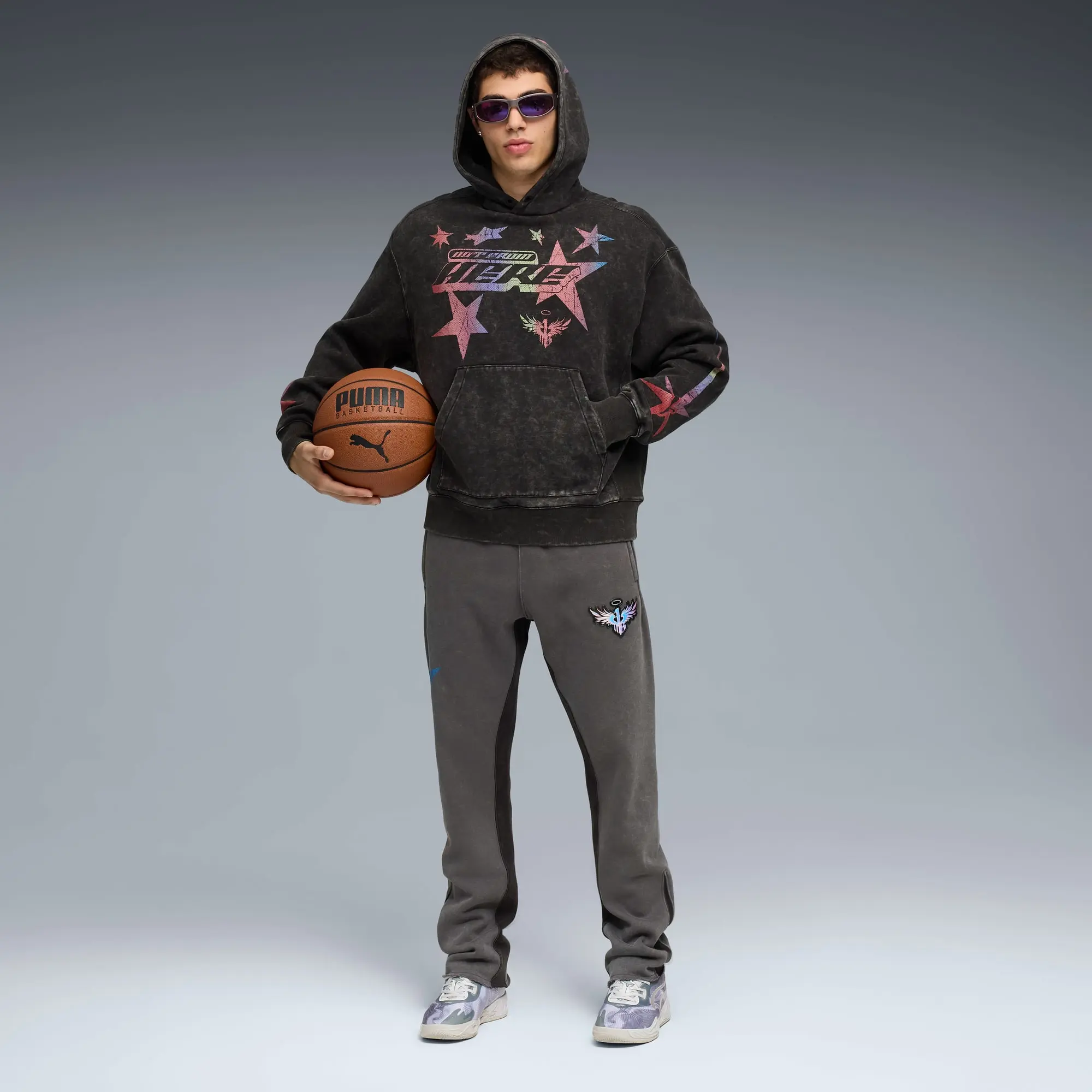 PUMA Lamelo Star Vision Hoodie Men, Black, size 3XL