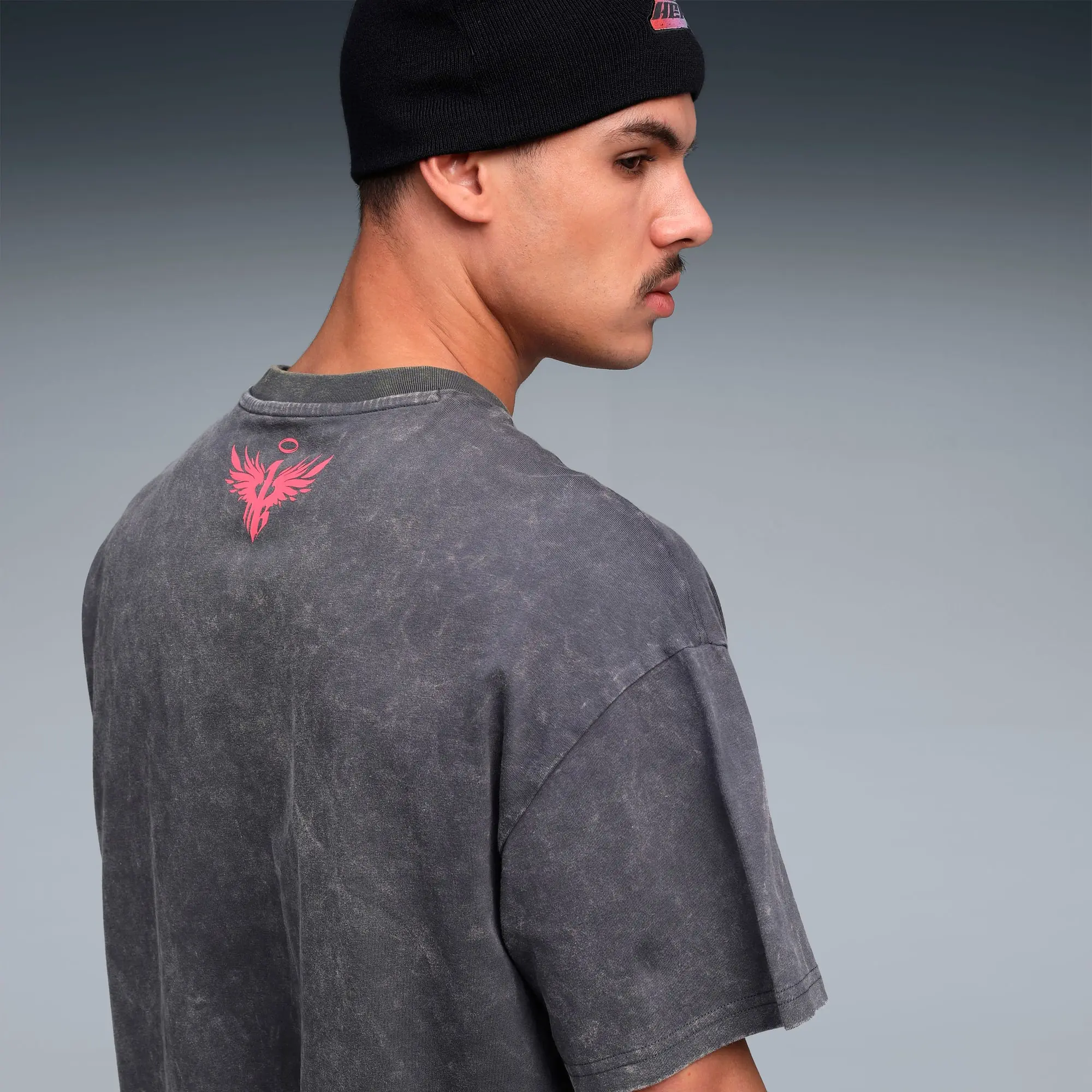PUMA Lamelo Star Vision Graphic T-Shirt Men, Dusky Grey, size 3XL