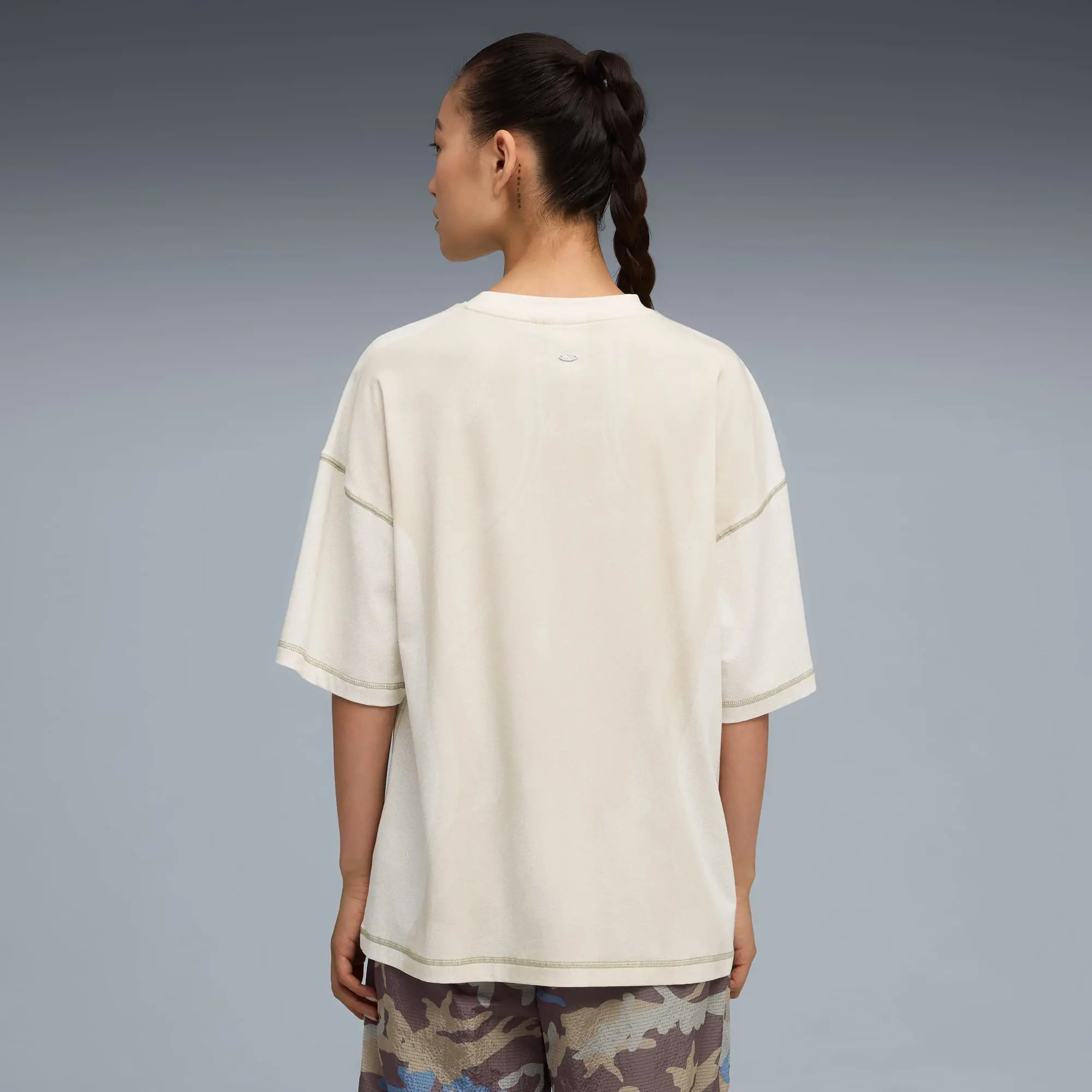 PUMA Yona All-Over Print T-Shirt Women, White, size Large