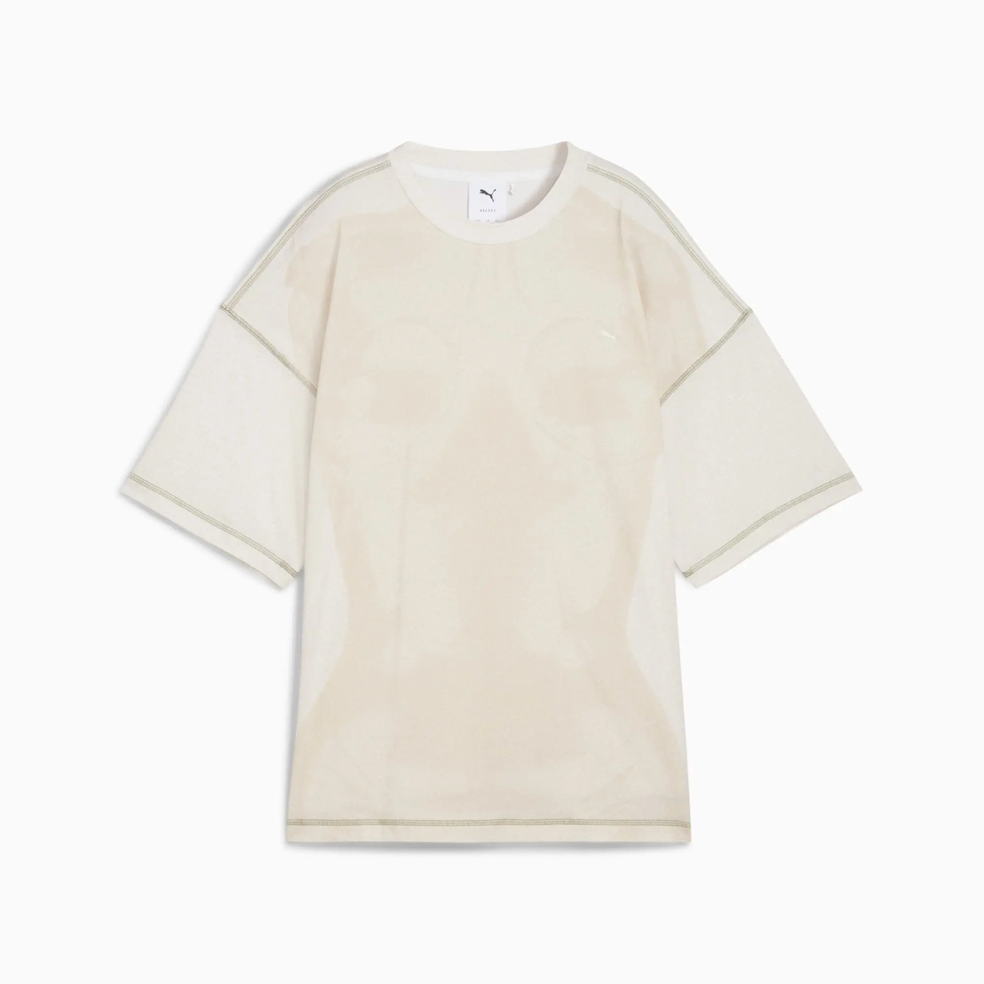 PUMA Yona All-Over Print T-Shirt Women, White, size Large