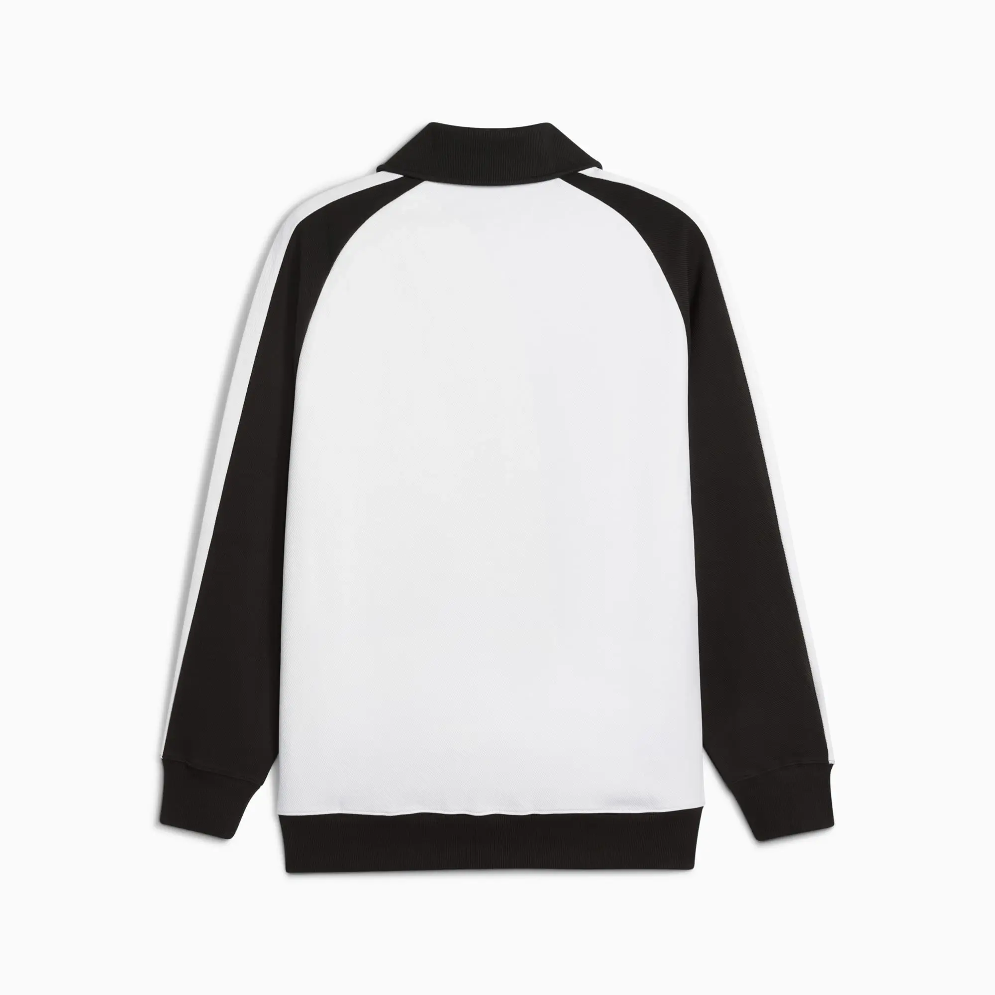 PUMA T7 Relaxed Wing Collar Track Jacket Unisex, White/Black, size Large