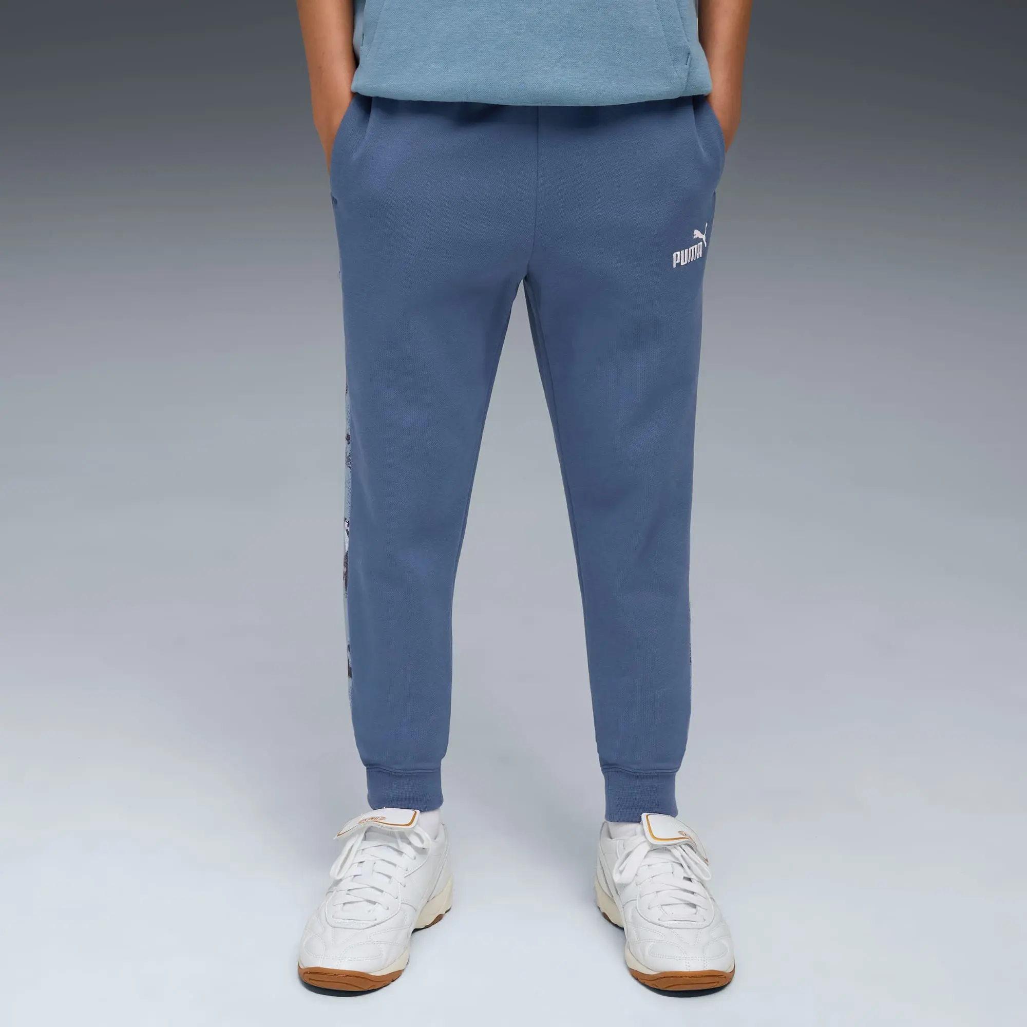 PUMA Essentials Camo Sweatpants Youth, Dark Indigo, size 11-12 Youth