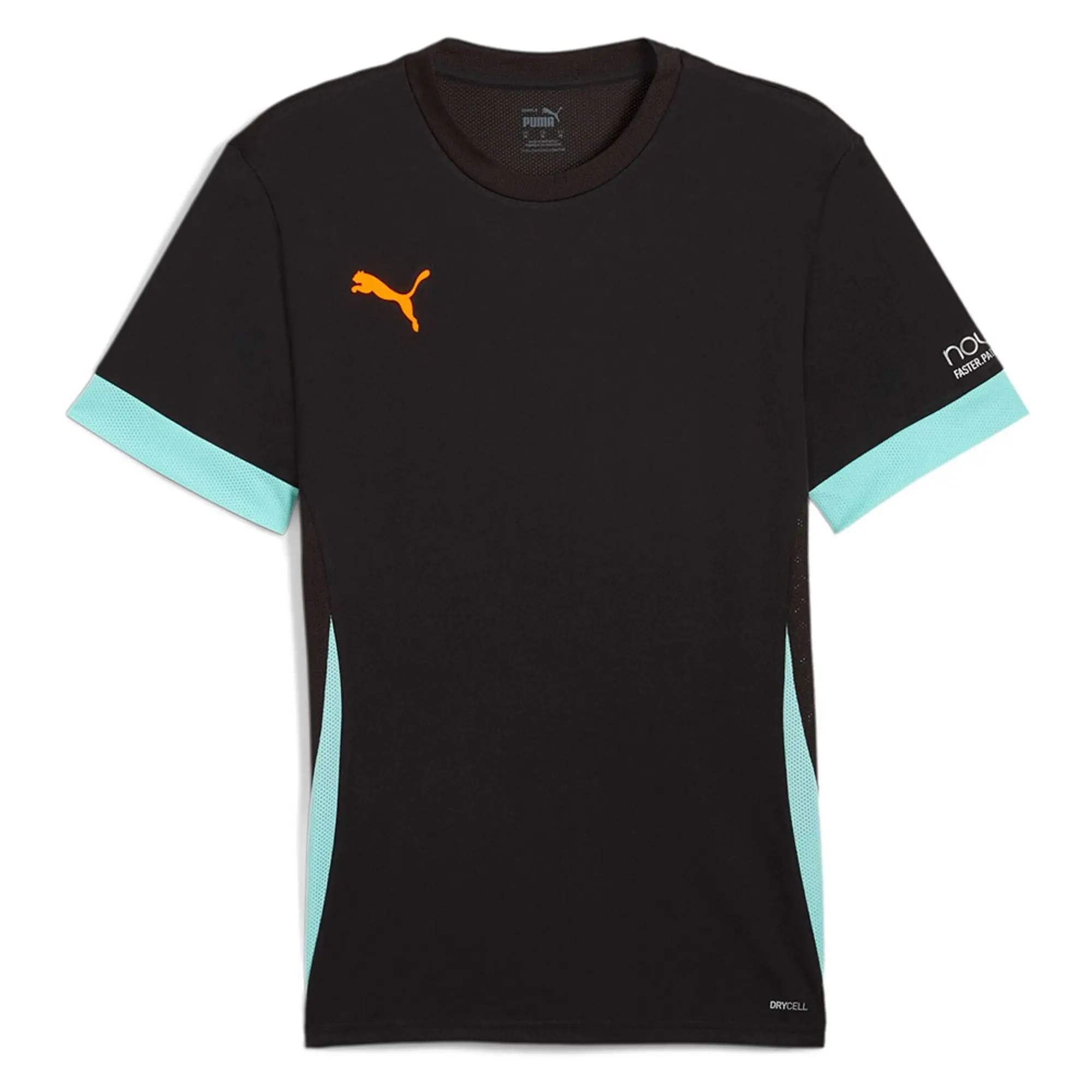 PUMA Individual Padel Jersey Men, Black/Heat Fire/Safe Lake, size 3XL