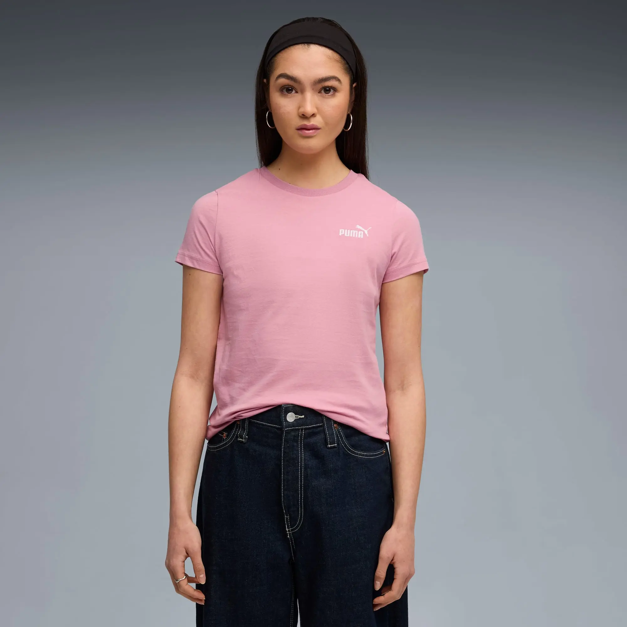 PUMA Essentials Small No. 1 Logo T-Shirt Women, Poised Pink, size 3XL
