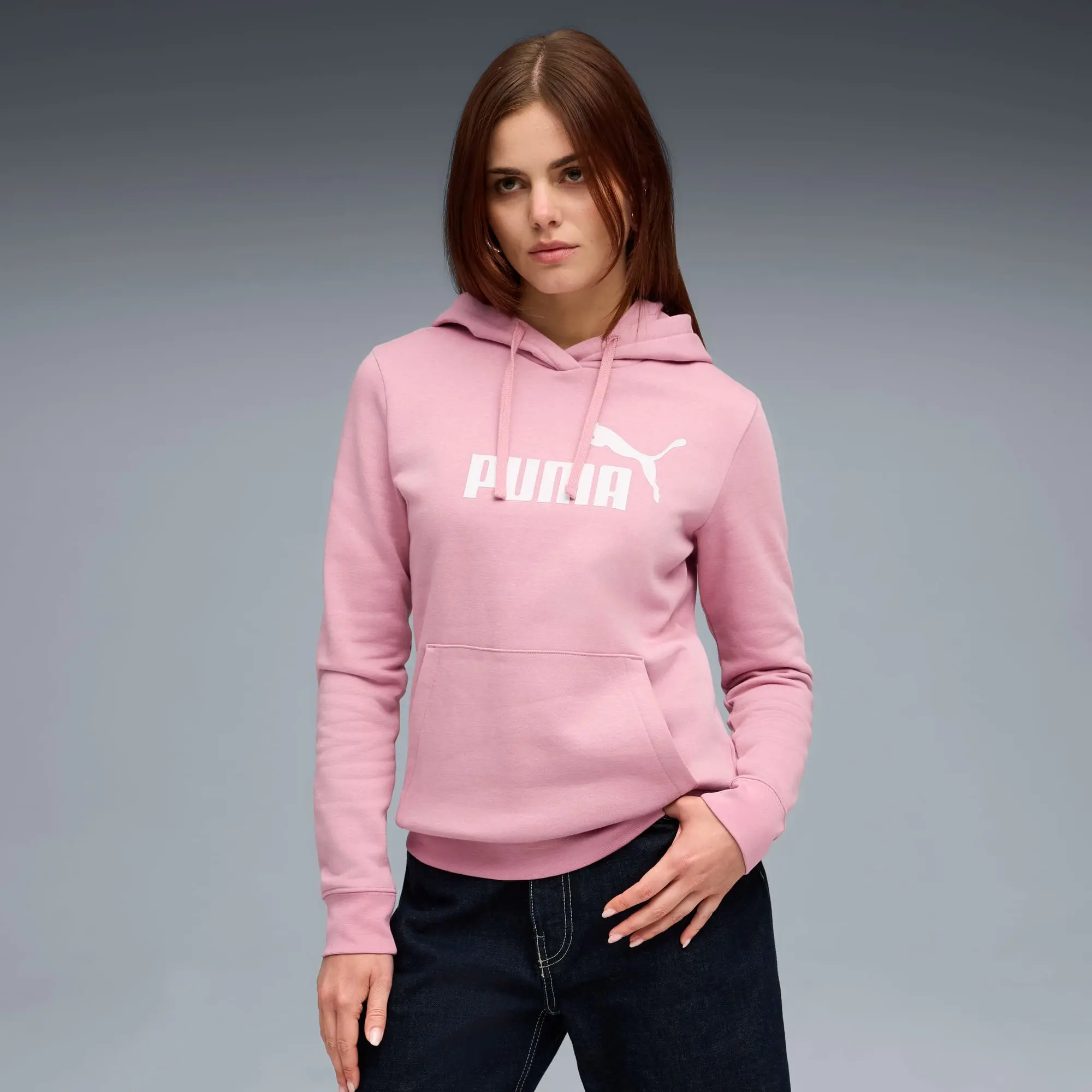 PUMA Ess No. 1 Logo Hoodie Women, Poised Pink, size 3XL