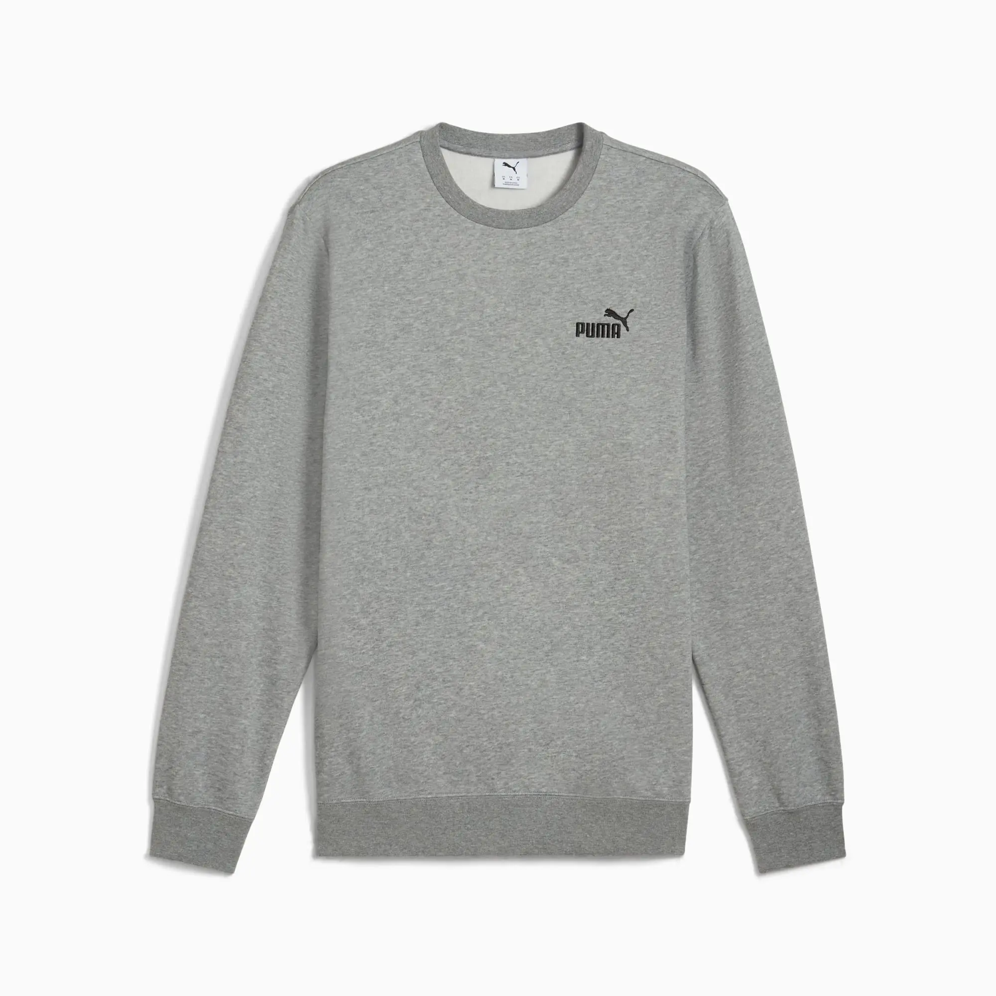 PUMA Essentials Small No. 1 Logo Crew Shirt Men, Medium Grey Heather, size 3XL