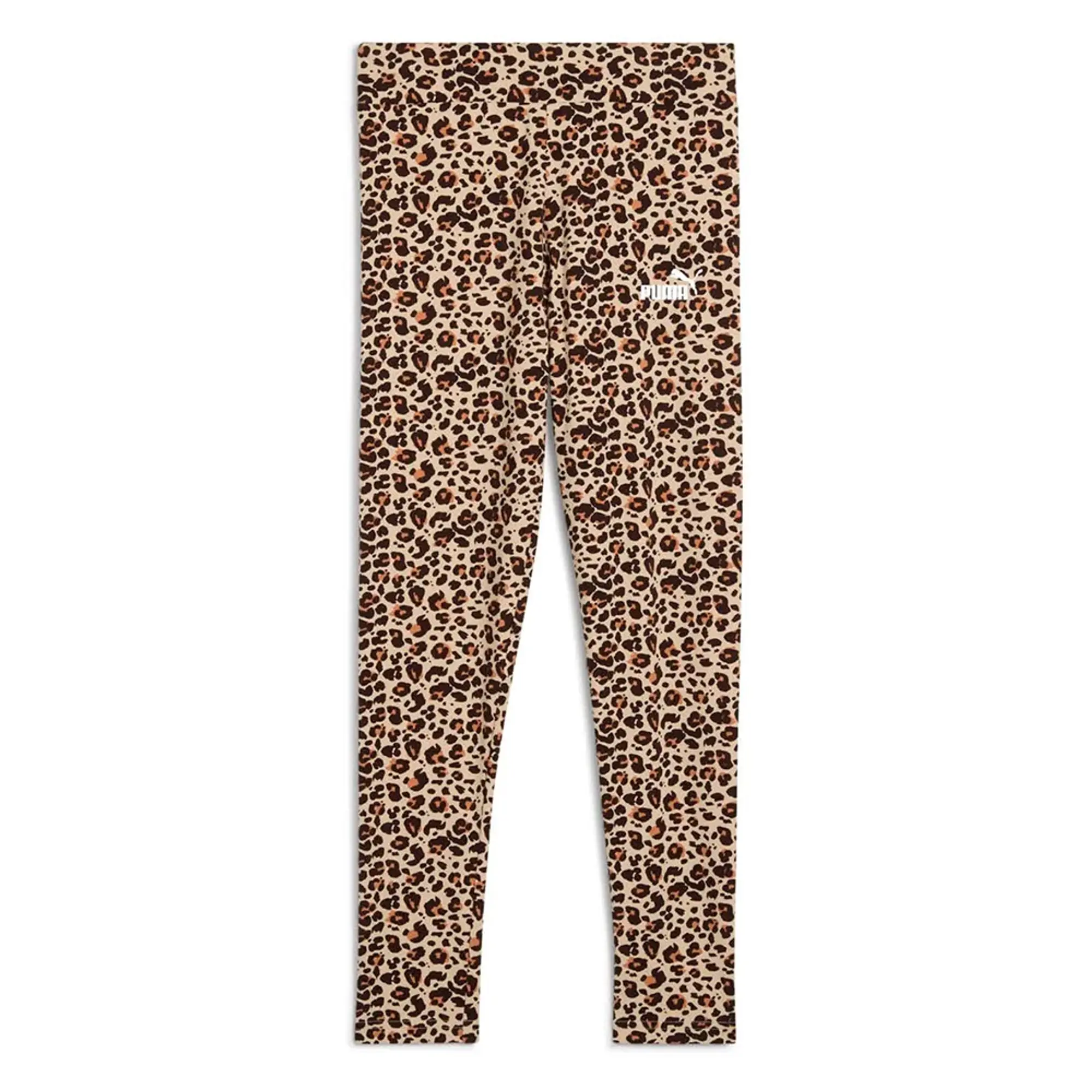 PUMA Essentials Graphic Animal Print Leggings Youth, Toasted Almond, size 11-12 Youth