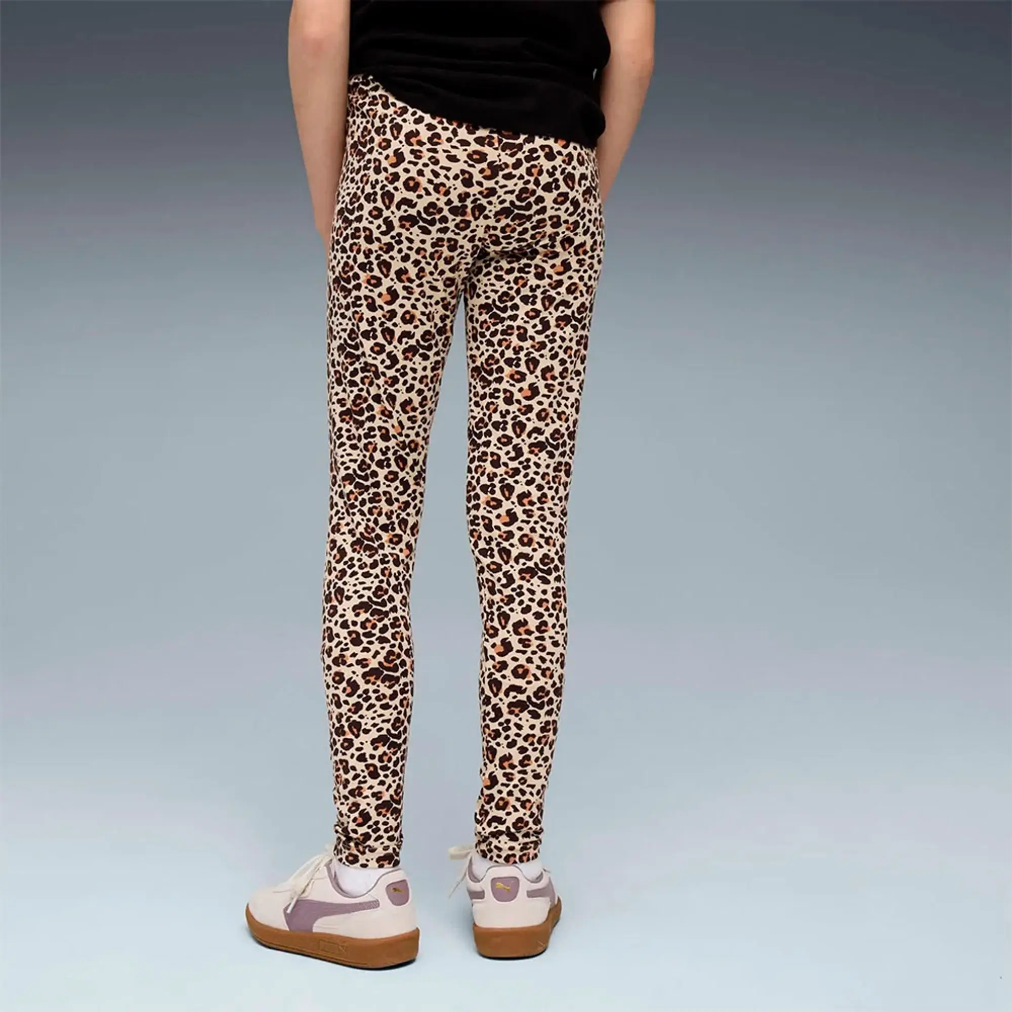 PUMA Essentials Graphic Animal Print Leggings Youth, Toasted Almond, size 11-12 Youth