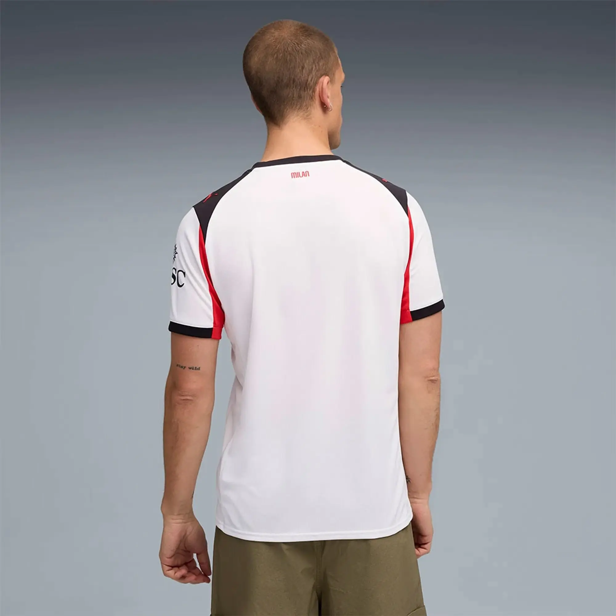 PUMA AC Milan 25/26 Away Jersey Men, White/For All Time Red, size 3XL