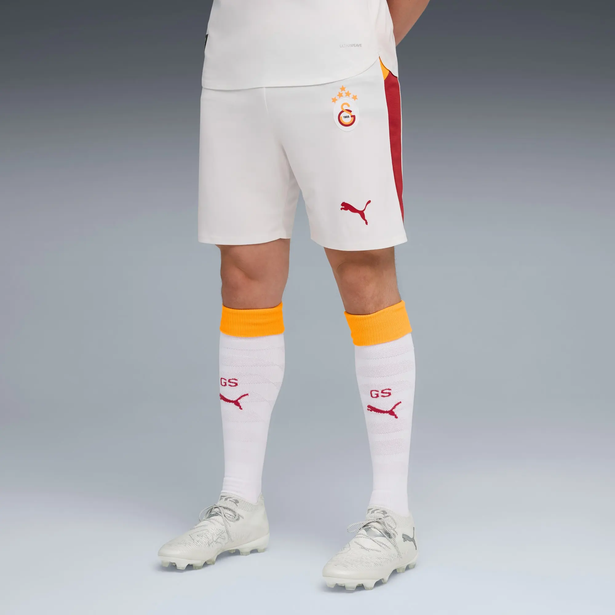 PUMA Galatasaray Sk 25/26 Shorts Men, White/Intense Orange, size 3XL