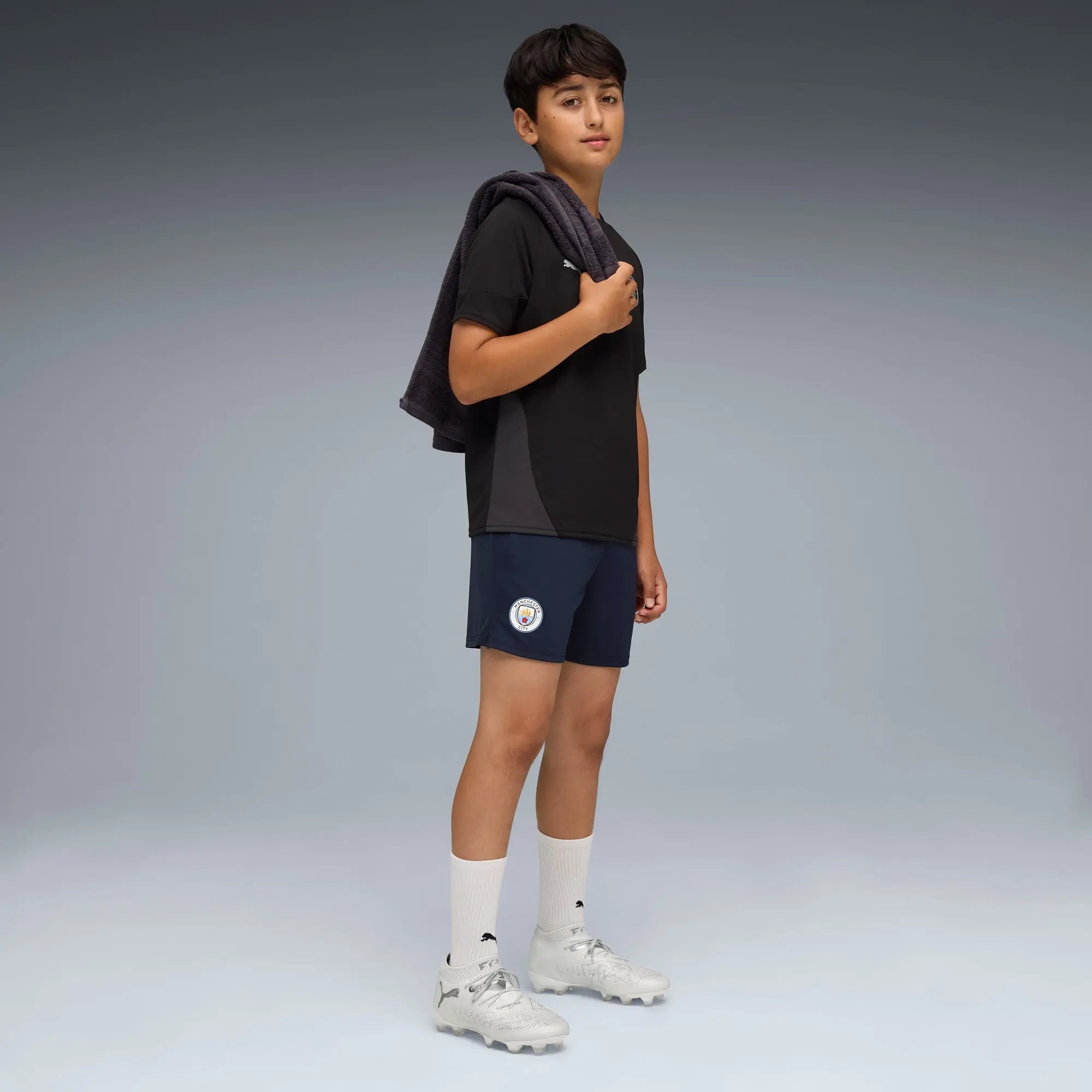 PUMA Manchester City Training Shorts Youth, Dark Blue, size 11-12 Youth