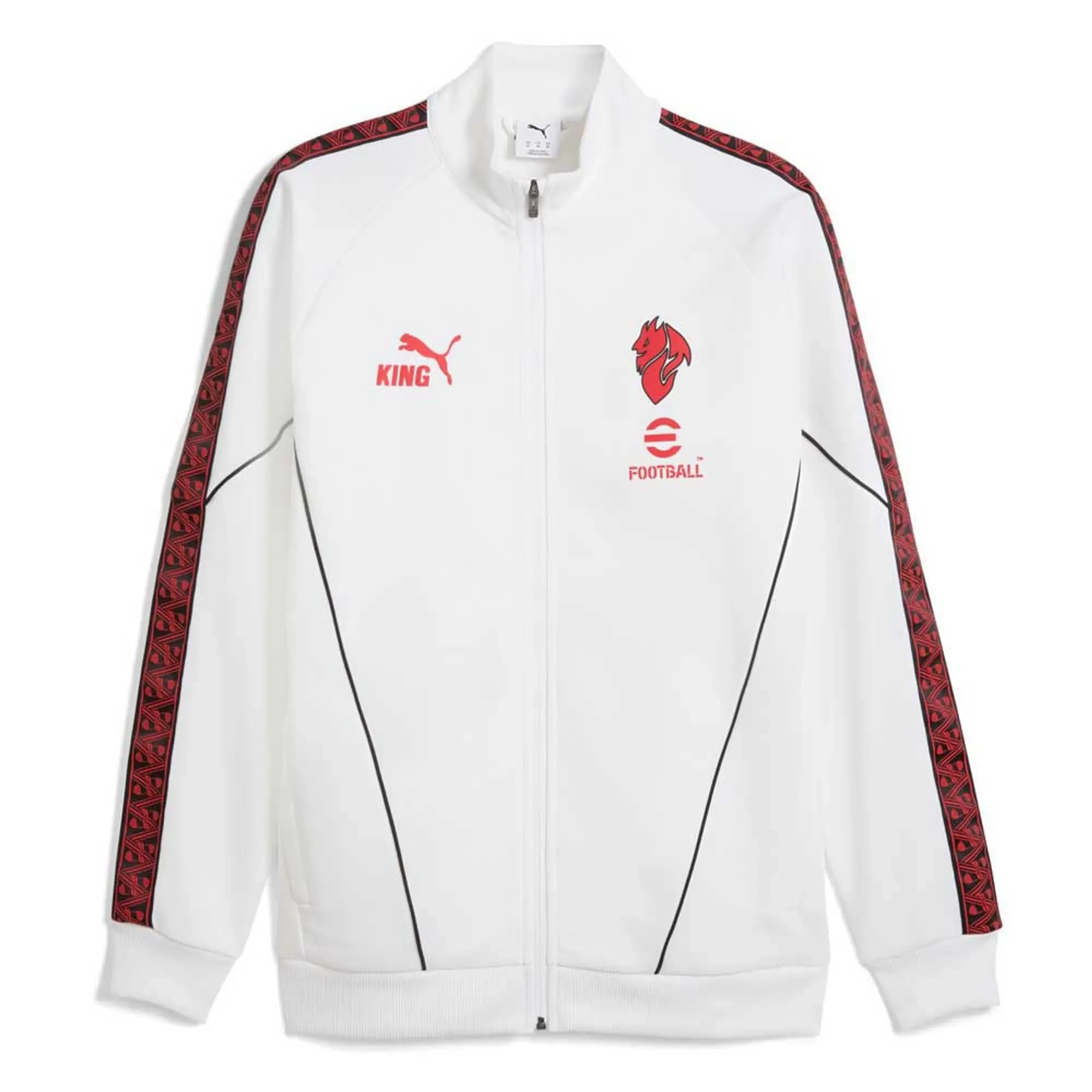 PUMA AC Milan King Anthem Jacket Men, White/For All Time Red, size 3XL