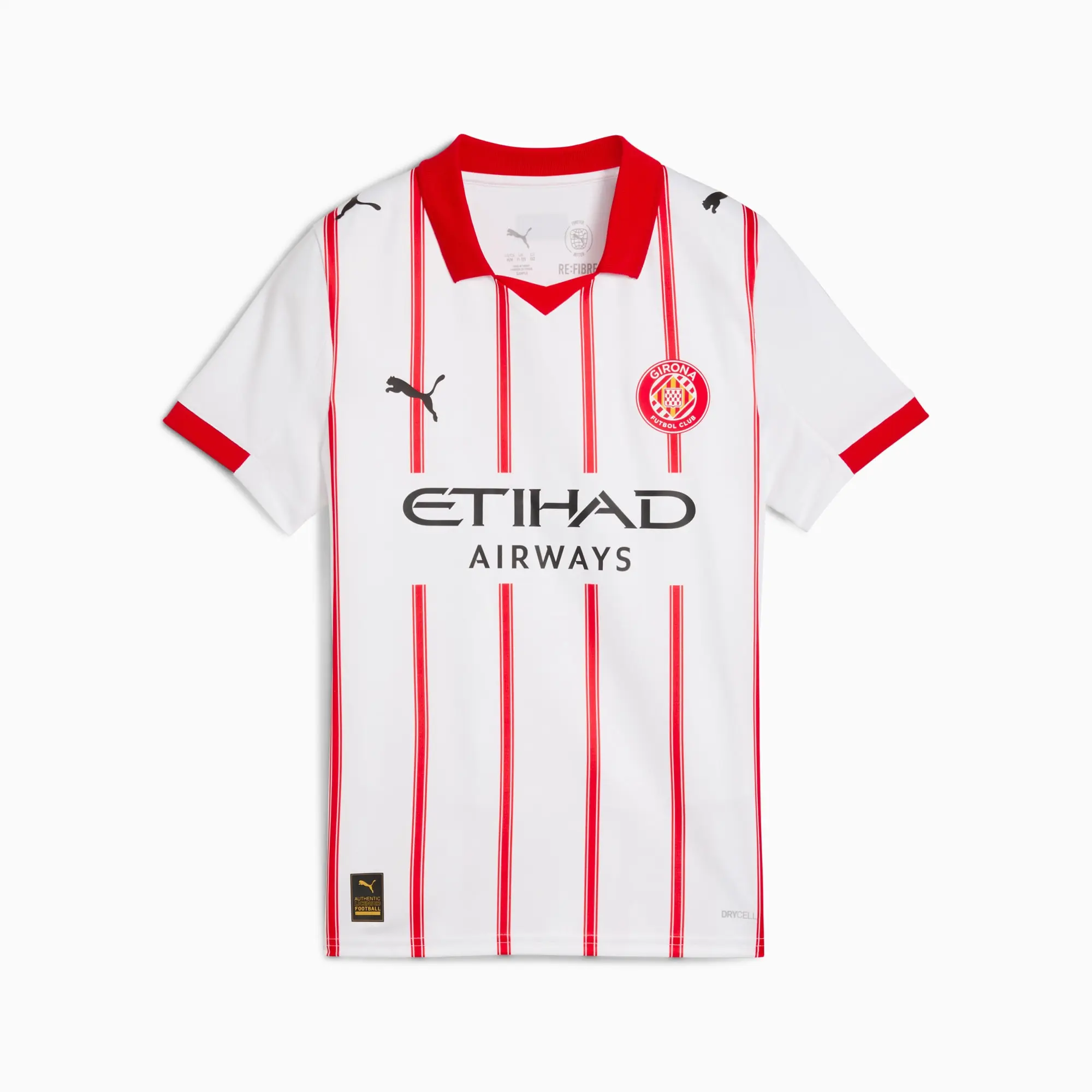 PUMA Girona FC 25/26 Home Jersey Youth, White/Red, size 1-2 Youth