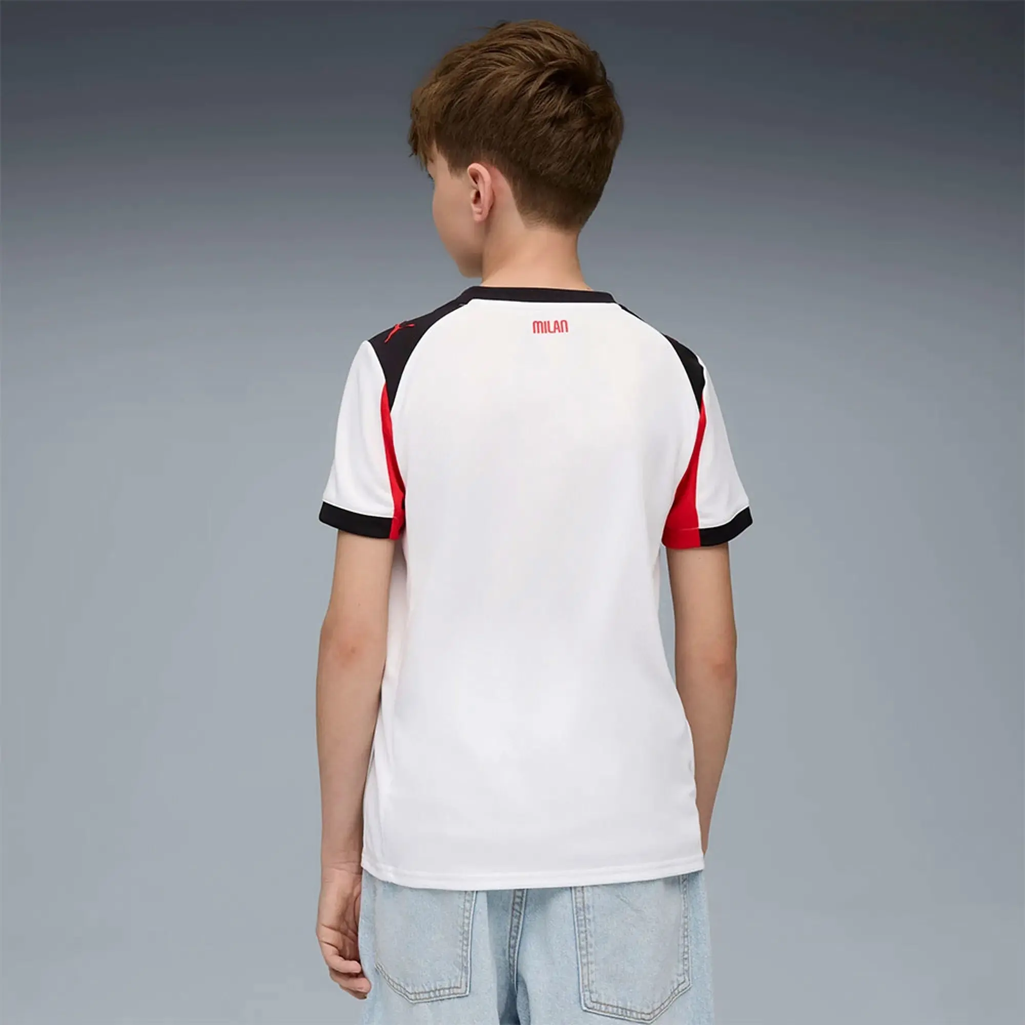 PUMA AC Milan 25/26 Away Jersey Youth, White/For All Time Red, size 11-12 Youth