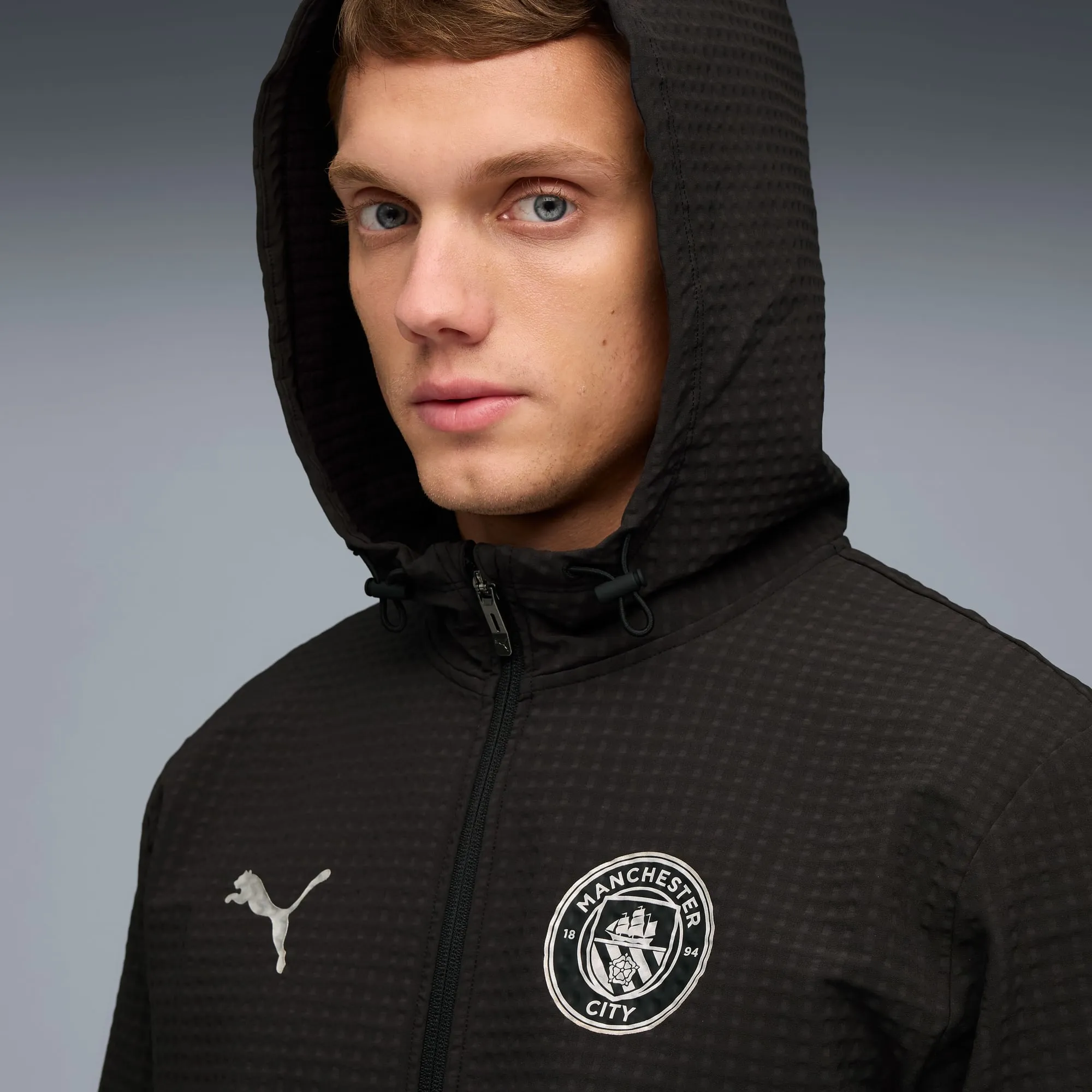PUMA Manchester City Training Softshell Jacket Men, Black/Silver