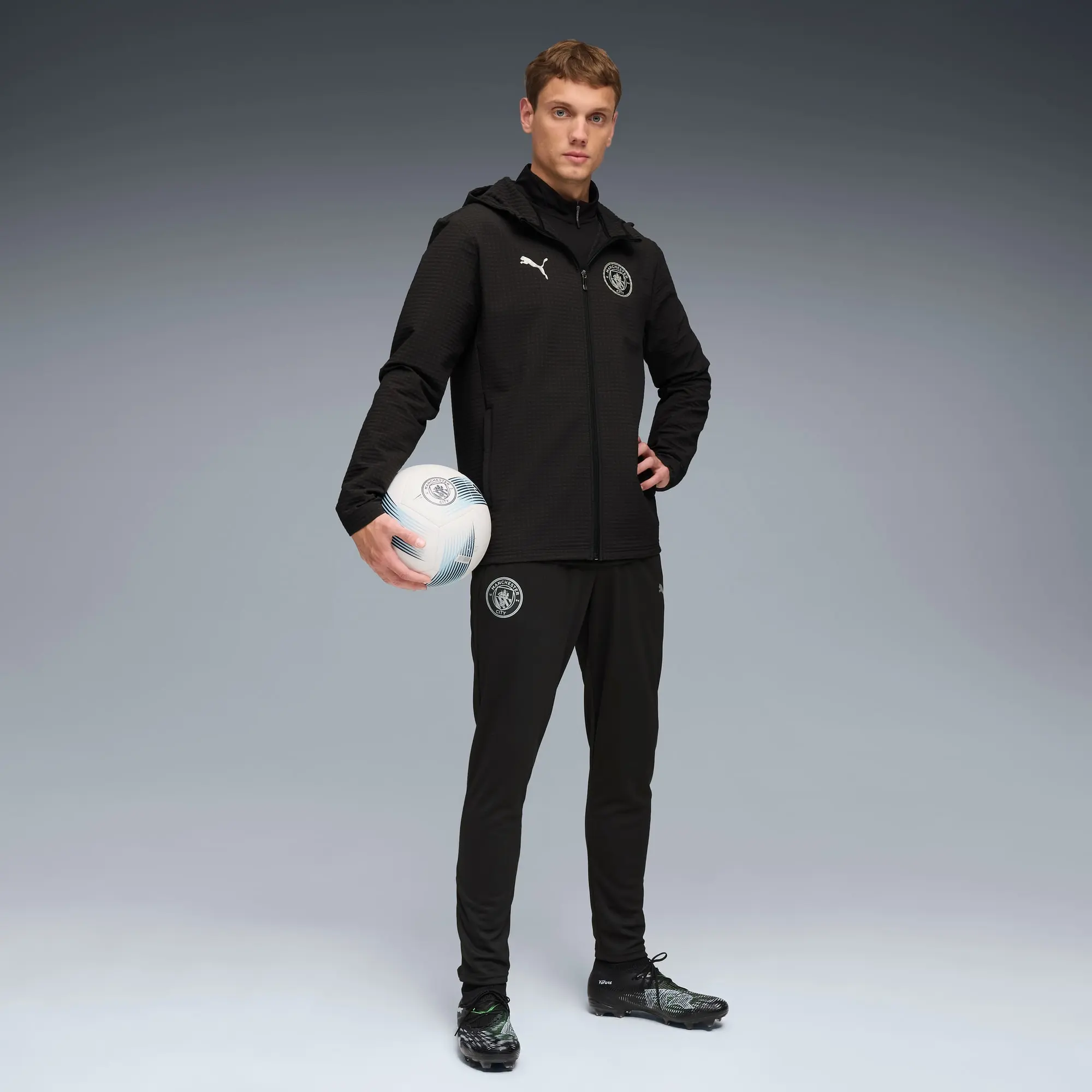 PUMA Manchester City Training Softshell Jacket Men, Black/Silver, size 3XL