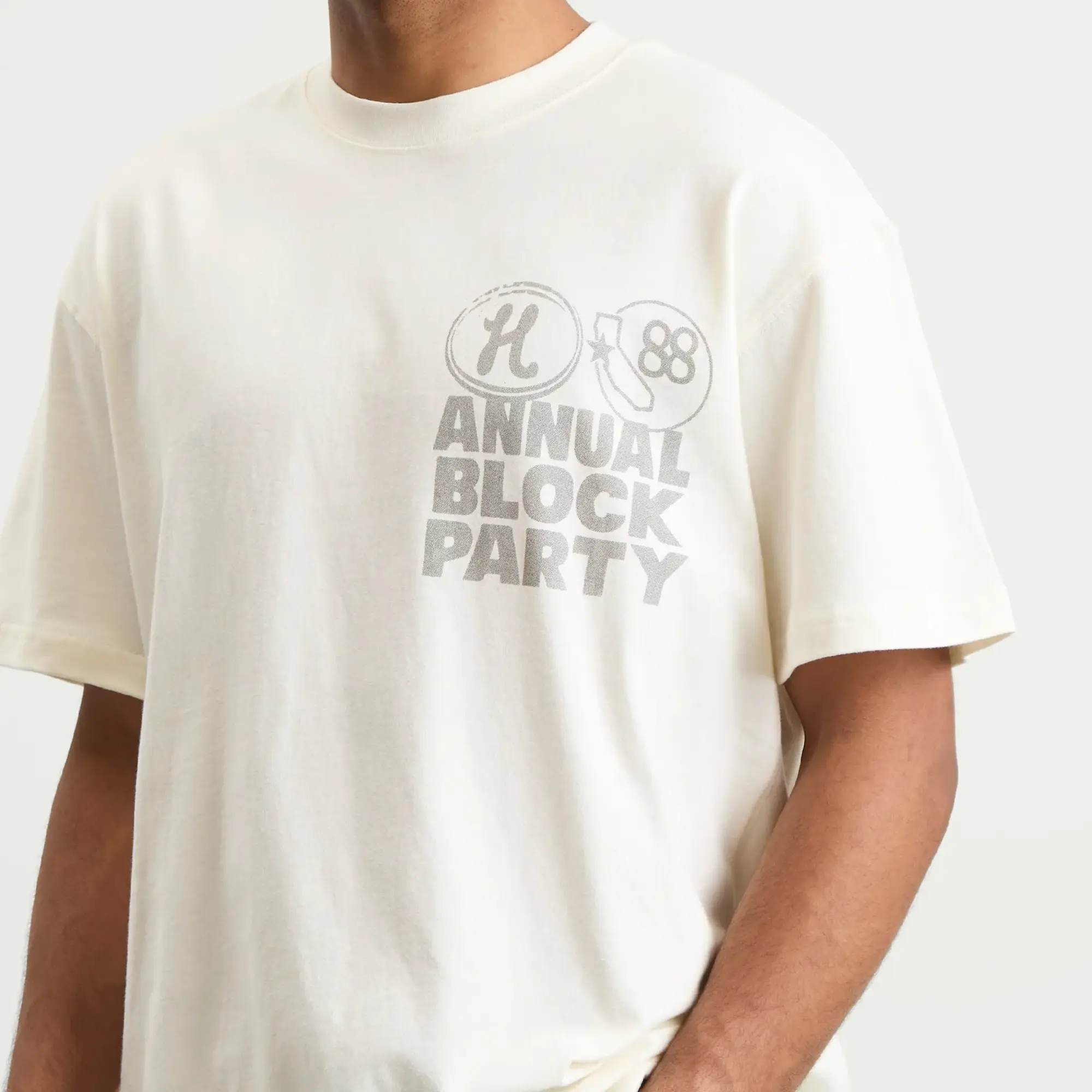 Honor the Gift Men's Annual Block Party T-Shirt Bone