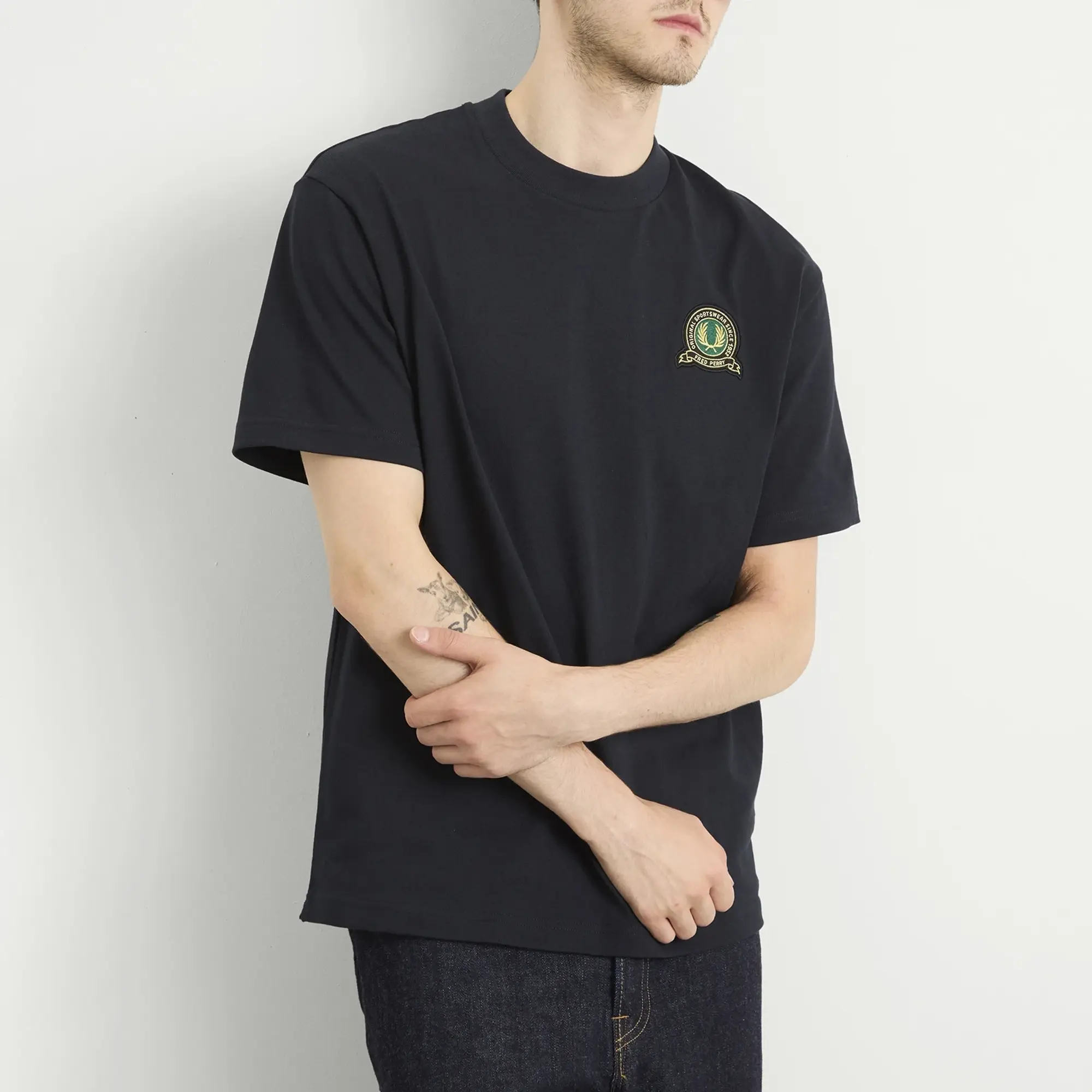 Fred Perry Men's Tennis Badge T-Shirt Navy