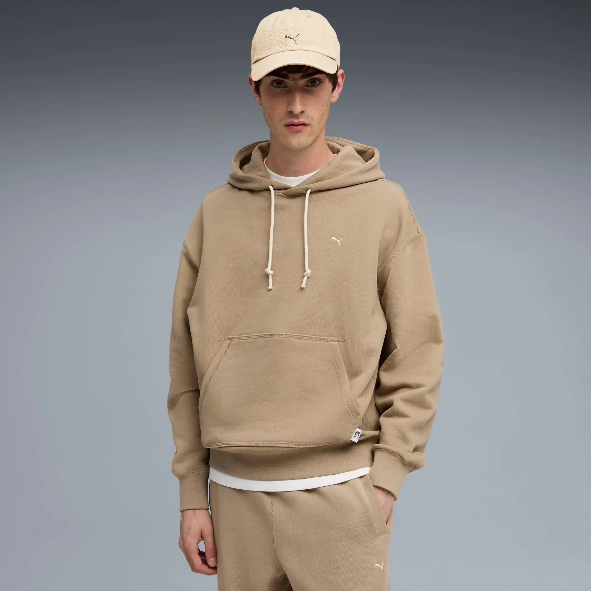PUMA MMQ Hoodie Men, Ice Coffee, size Large
