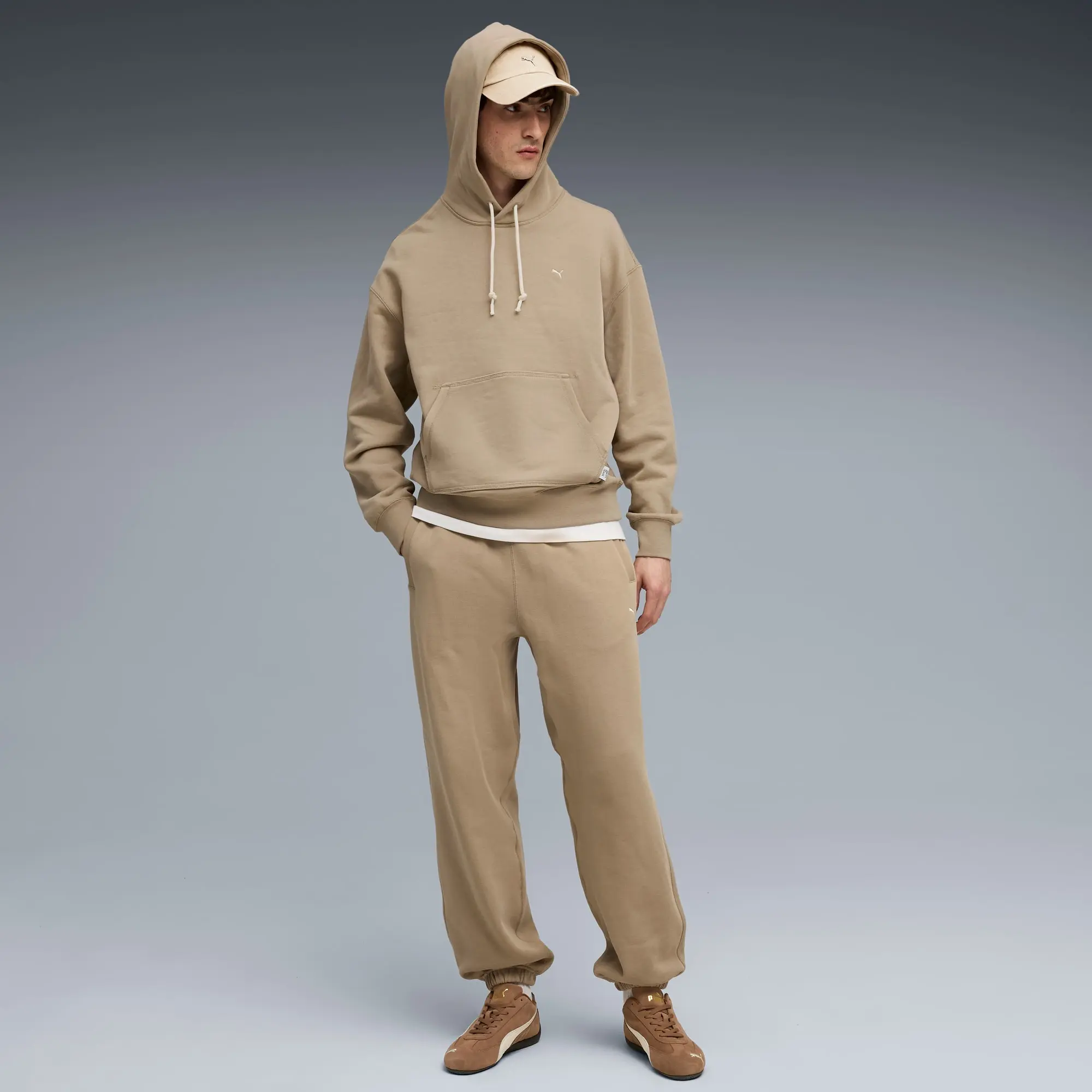 PUMA MMQ Hoodie Men, Ice Coffee, size Large