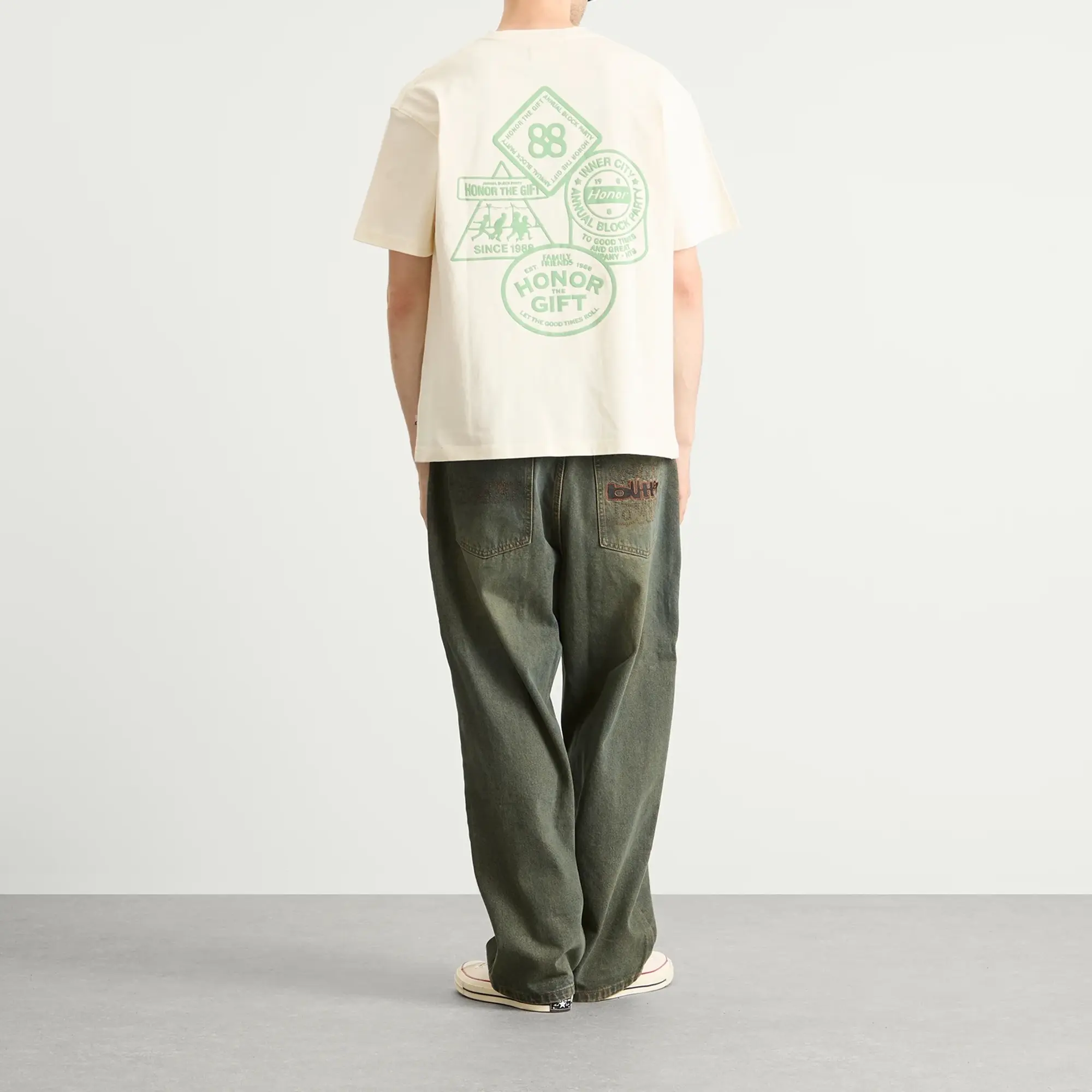 Honor the Gift Men's 88 Block T-Shirt Bone