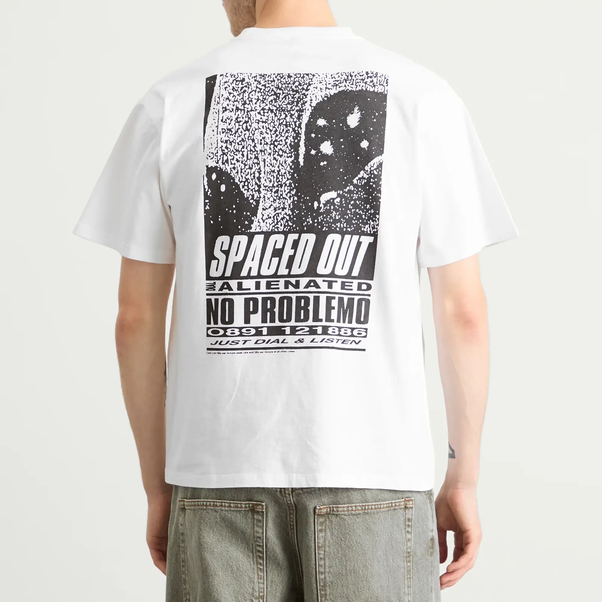 No Problemo Men's Spaced Out T-Shirt White