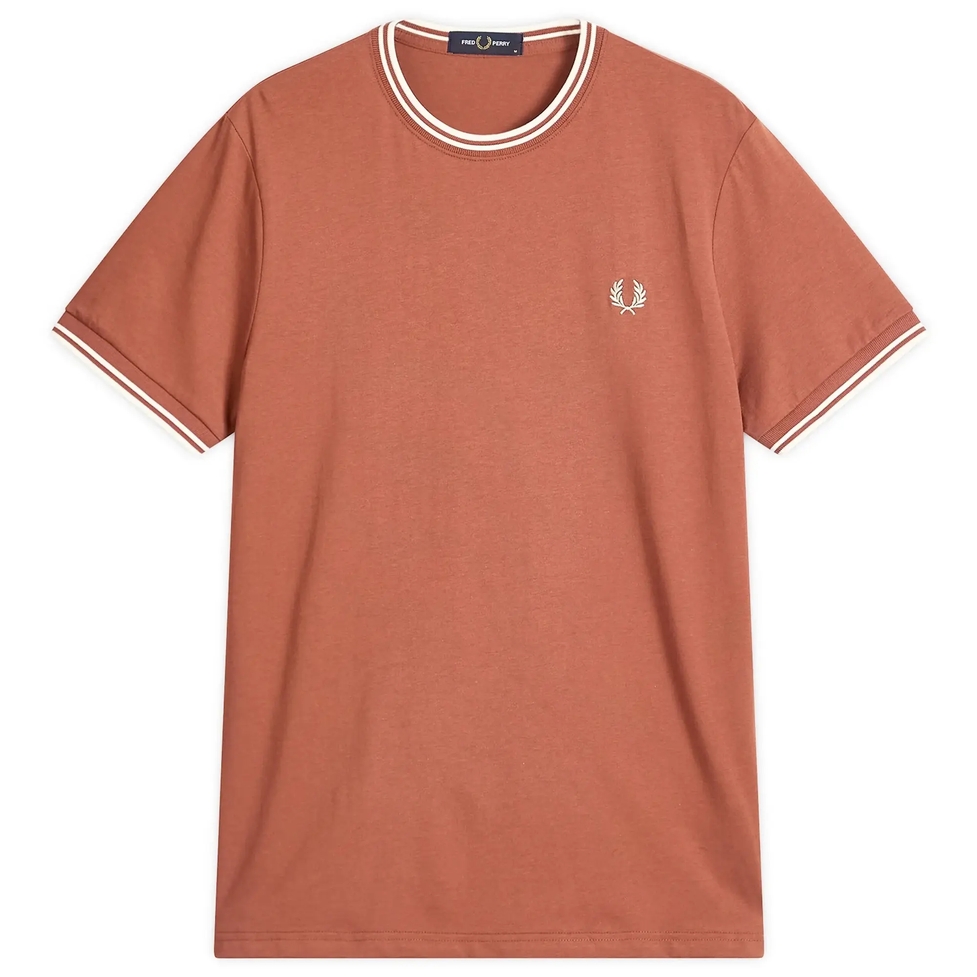 Fred Perry Men's Twin Tipped T-Shirt Whiskybrown/Ecru