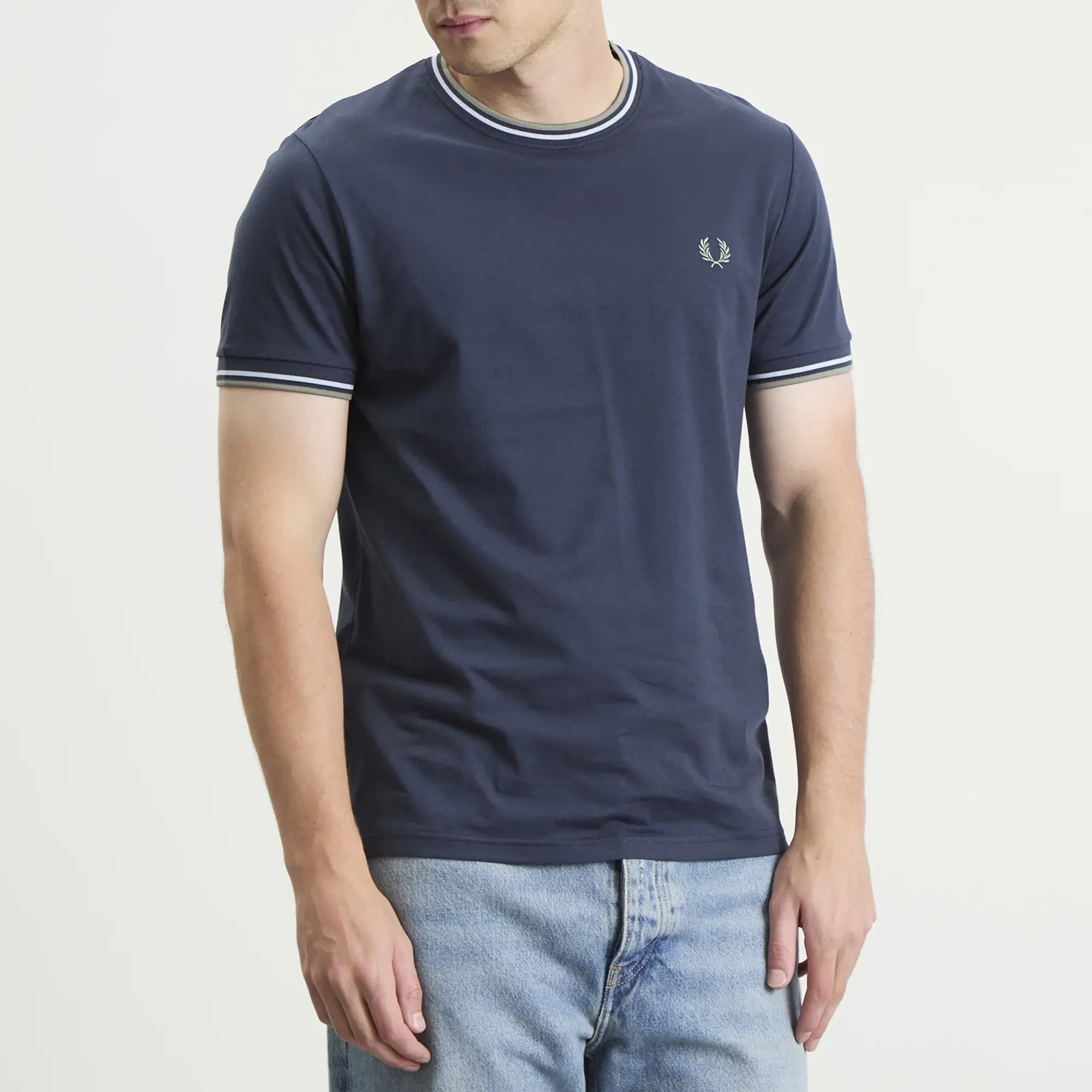 Fred Perry Men's Twin Tipped T-Shirt Whiskybrown/Ecru