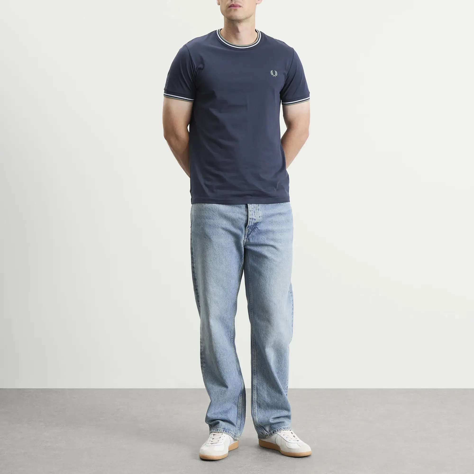 Fred Perry Men's Twin Tipped T-Shirt Whiskybrown/Ecru