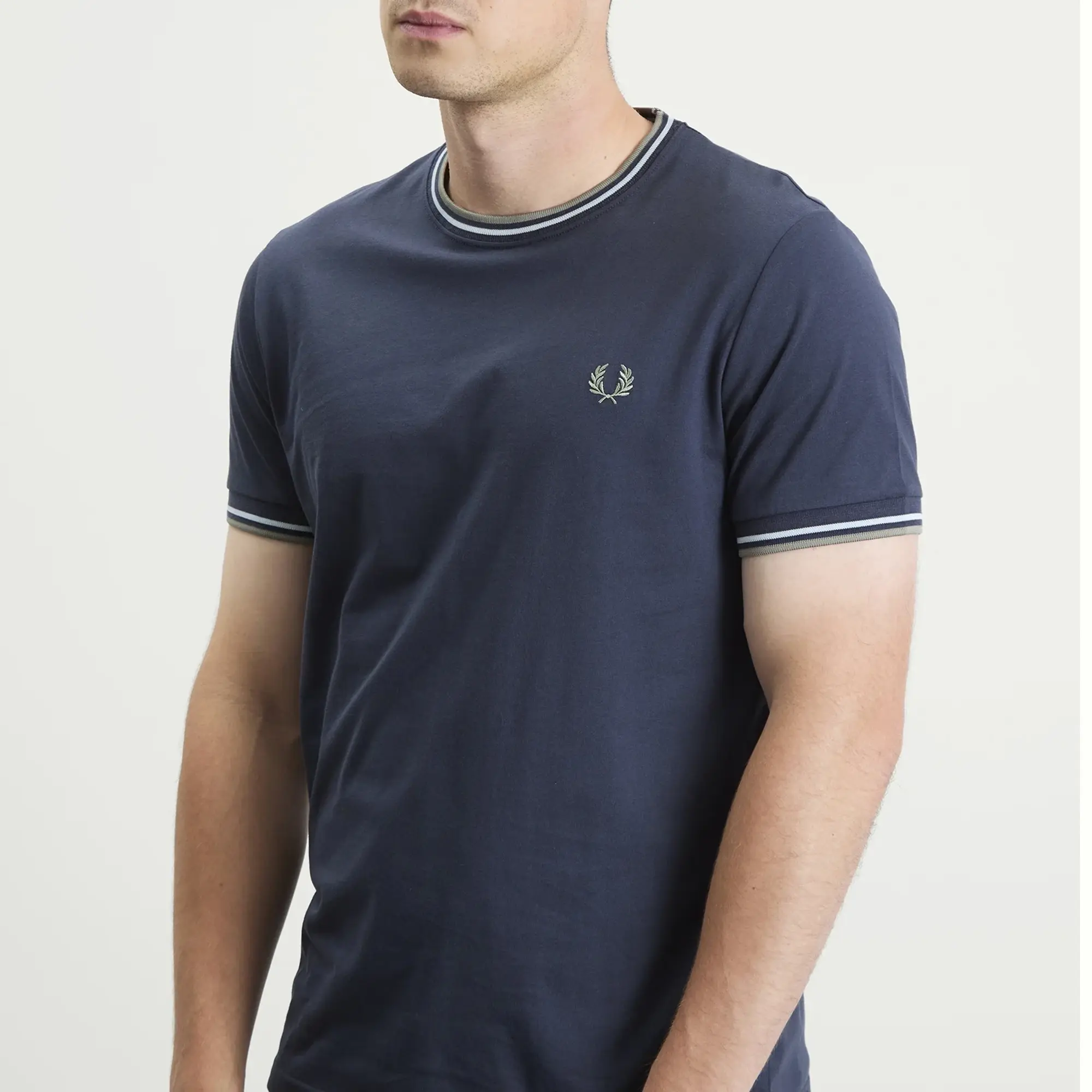 Fred Perry Men's Twin Tipped T-Shirt Whiskybrown/Ecru