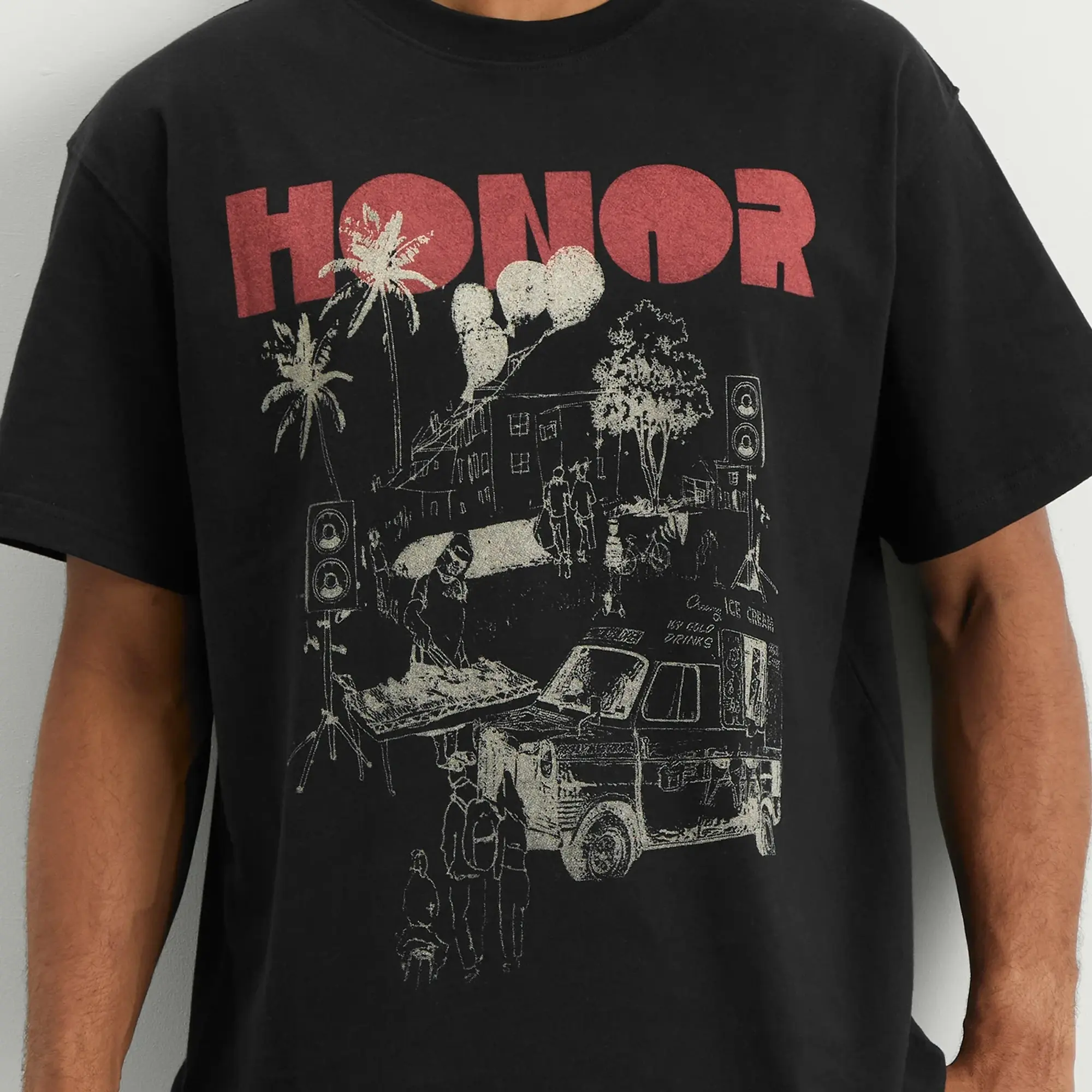Honor the Gift Men's Block Party T-Shirt Black