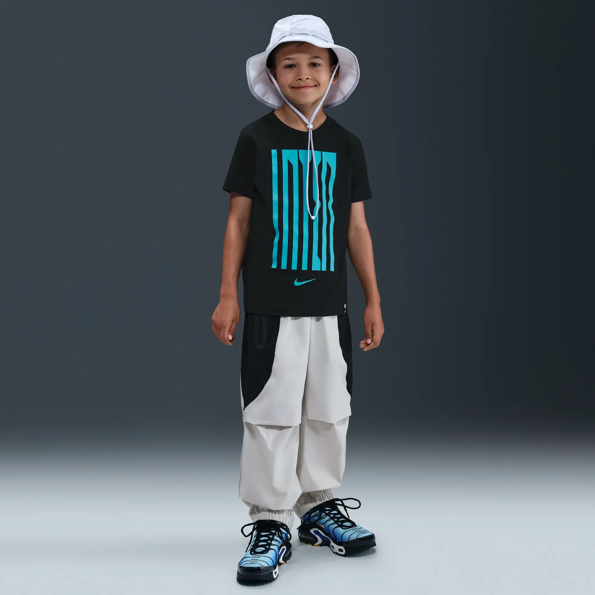 Inter Milan Older Kids' Nike Football T-Shirt - Black - Cotton