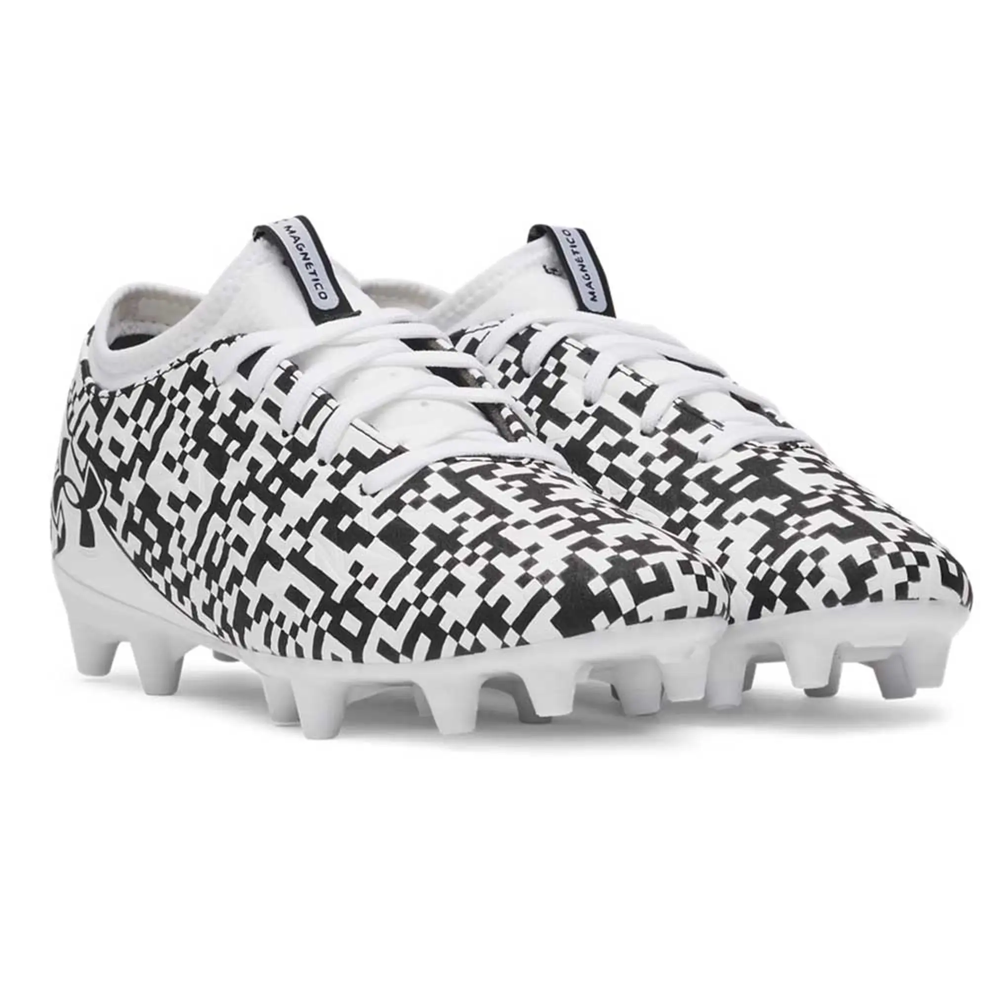 Under Armour  Magnetico Select 5 FG Jr. Boys' Soccer Cleats Black / White / Black 4