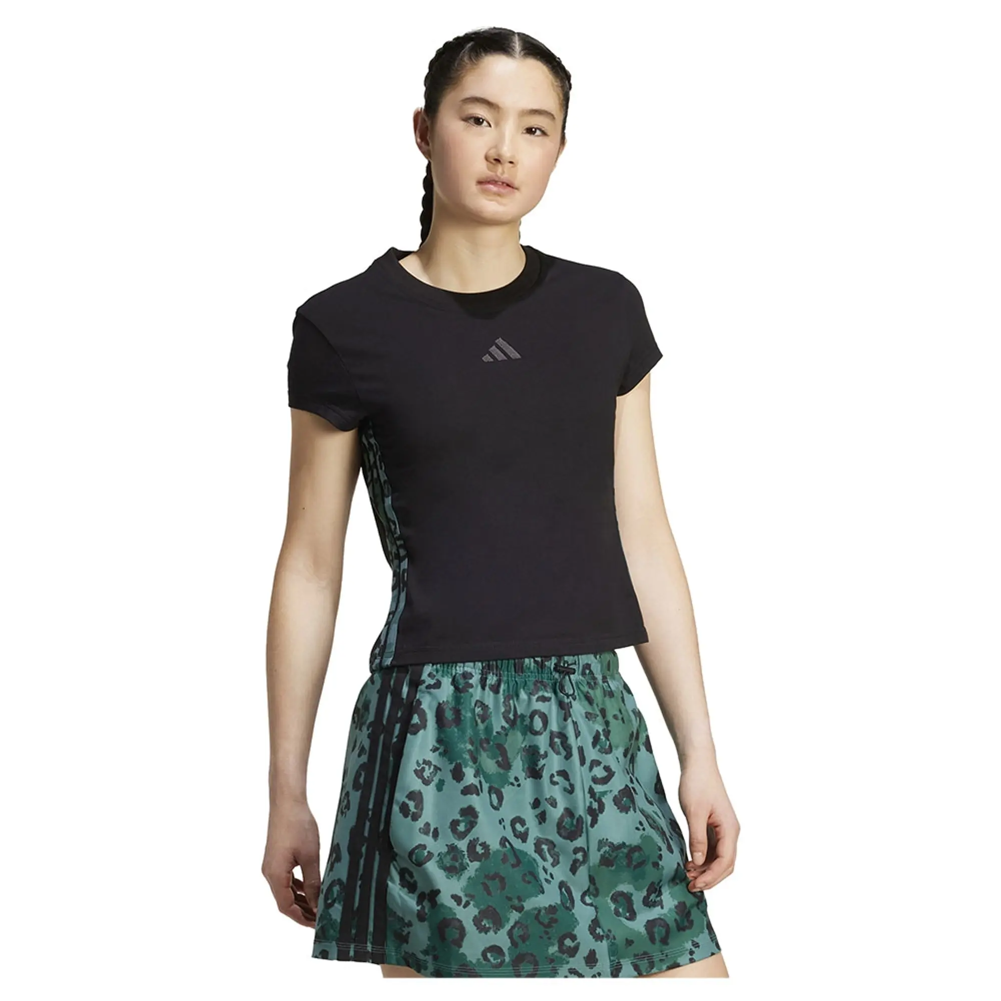 Adidas Animal Print 3 Stripes Short Sleeve T-shirt