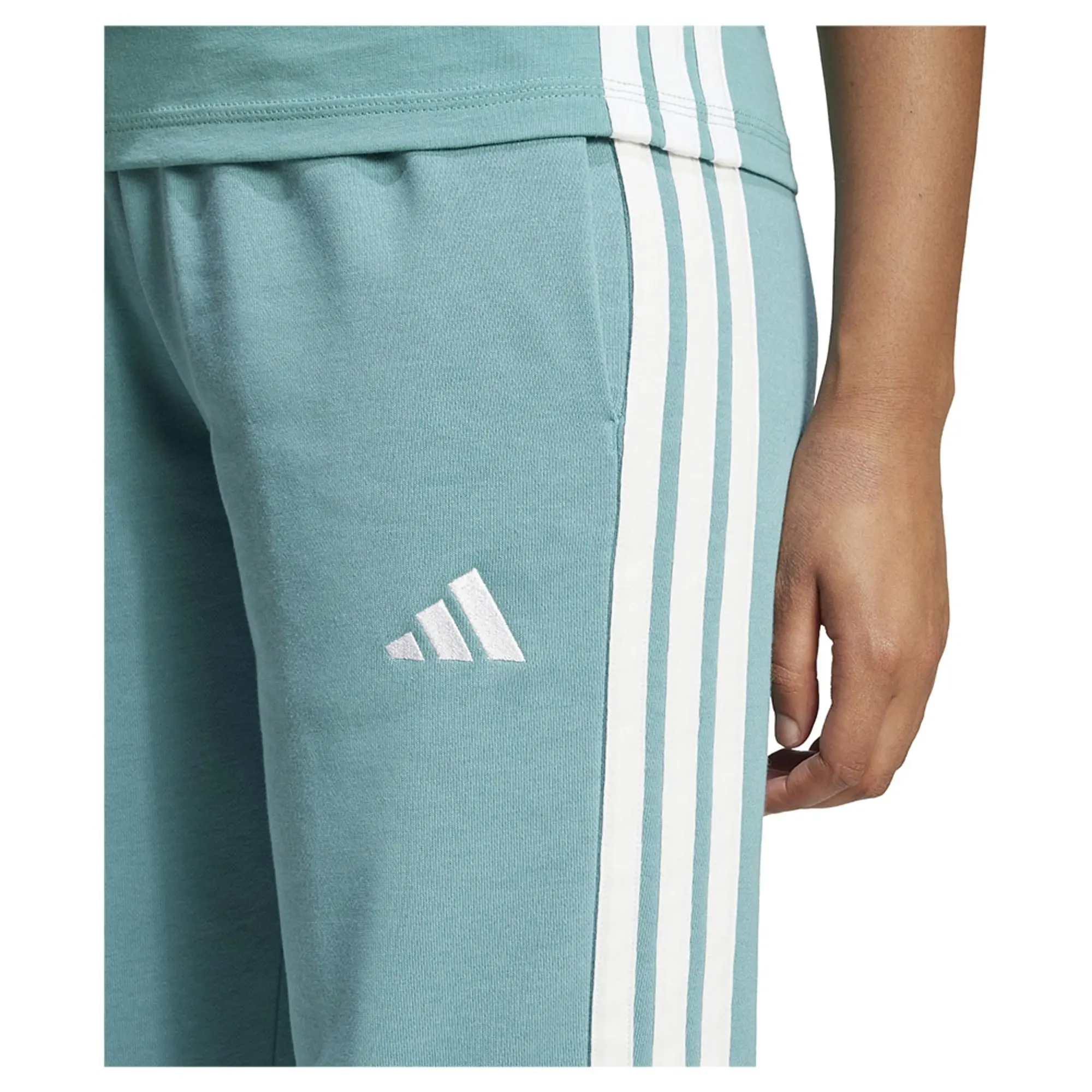 Adidas Essentials 3 Stripes French Terry Cuffed Joggers