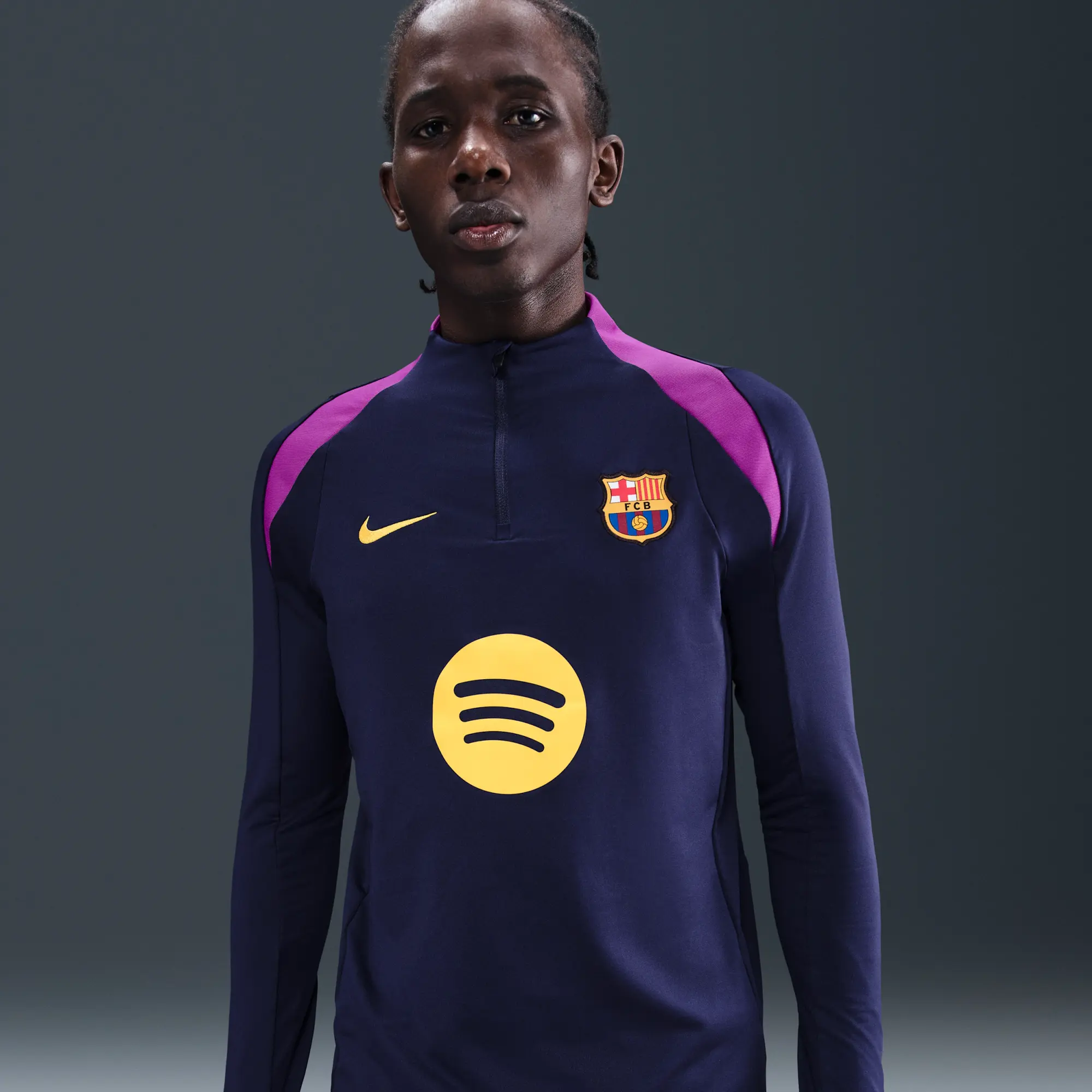 F.C. Barcelona Strike Men's Nike Dri-FIT Football Drill Top - Imperial Purple - Sustainable Materials