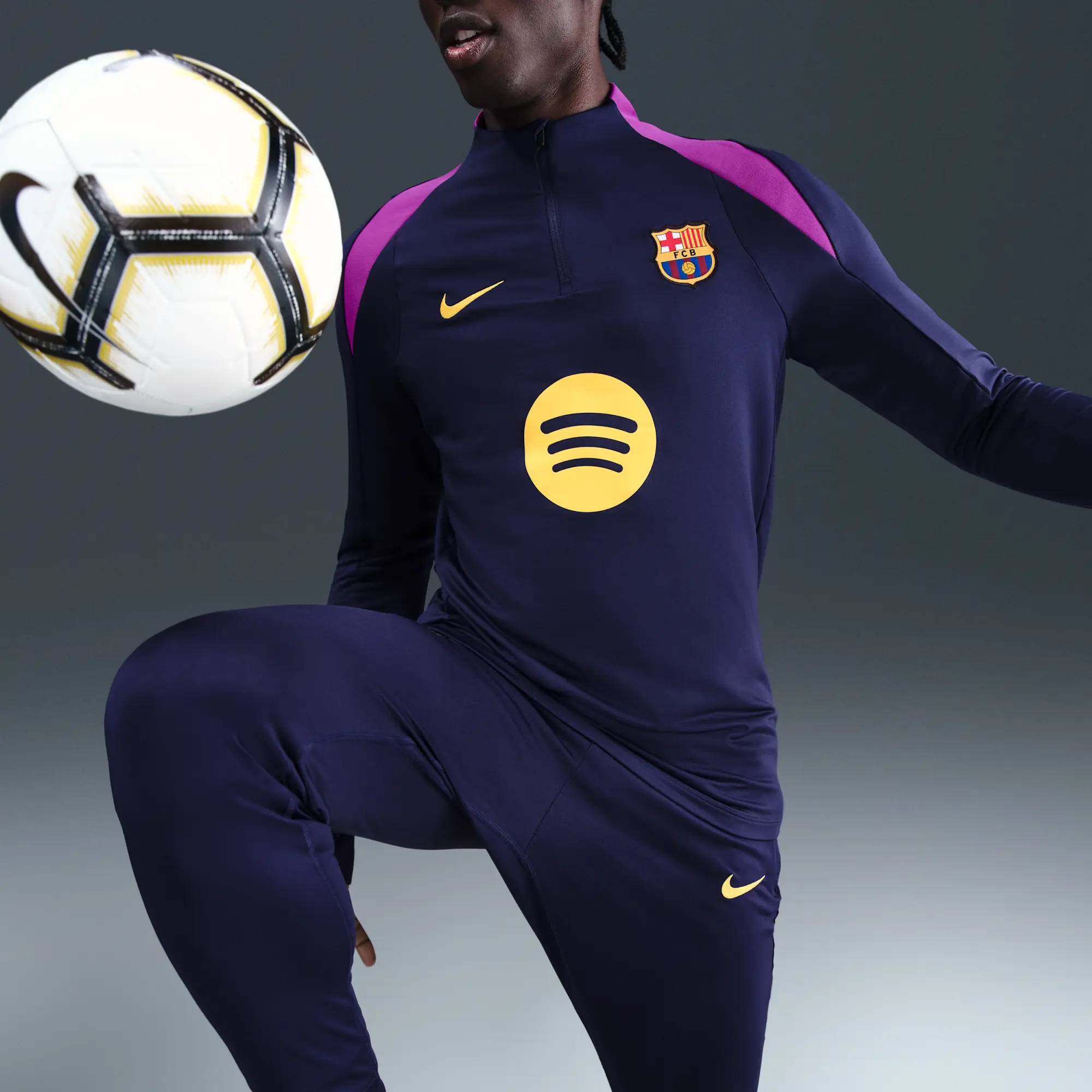 F.C. Barcelona Strike Men's Nike Dri-FIT Football Drill Top - Imperial Purple - Sustainable Materials