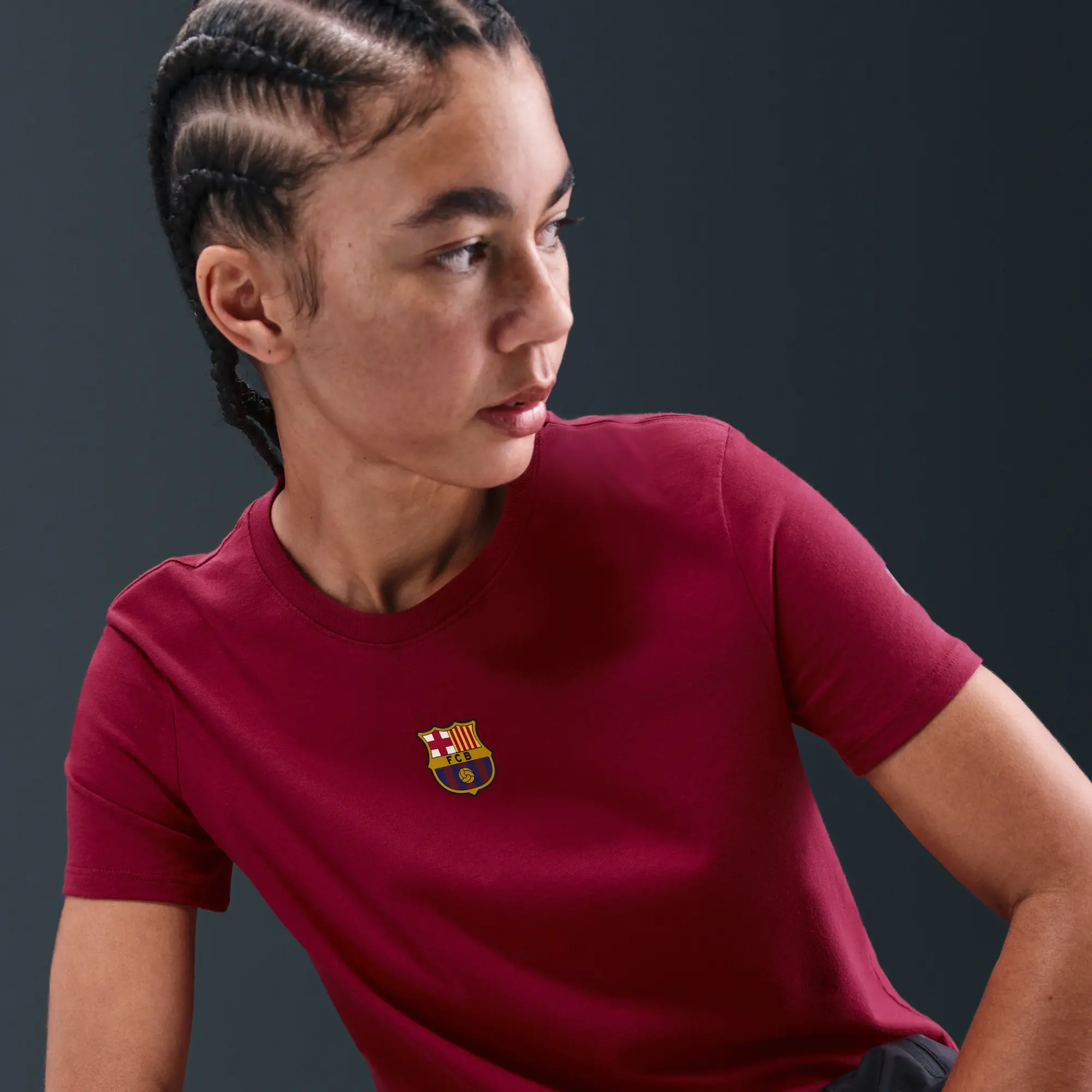 F.C. Barcelona Women's Nike Football T-Shirt - Noble Red