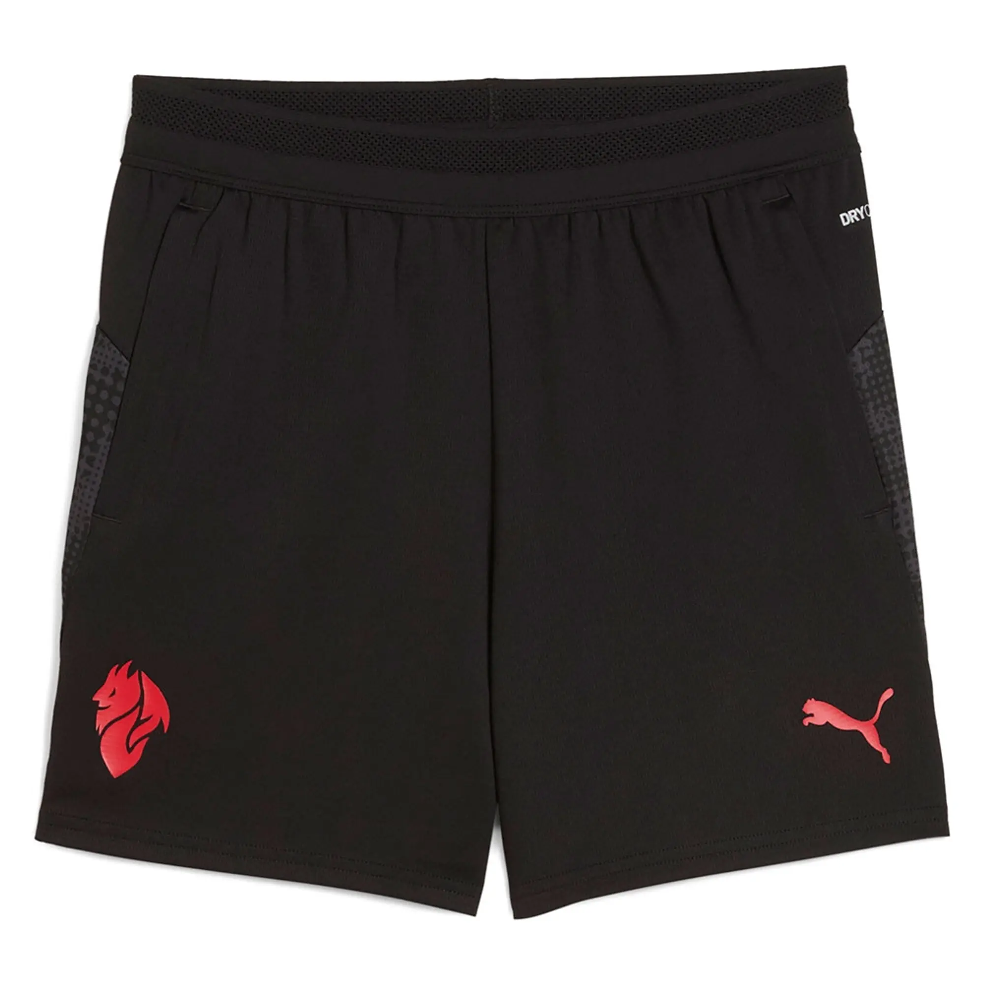PUMA AC Milan Training Shorts Youth, Black/For All Time Red, size 11-12 Youth