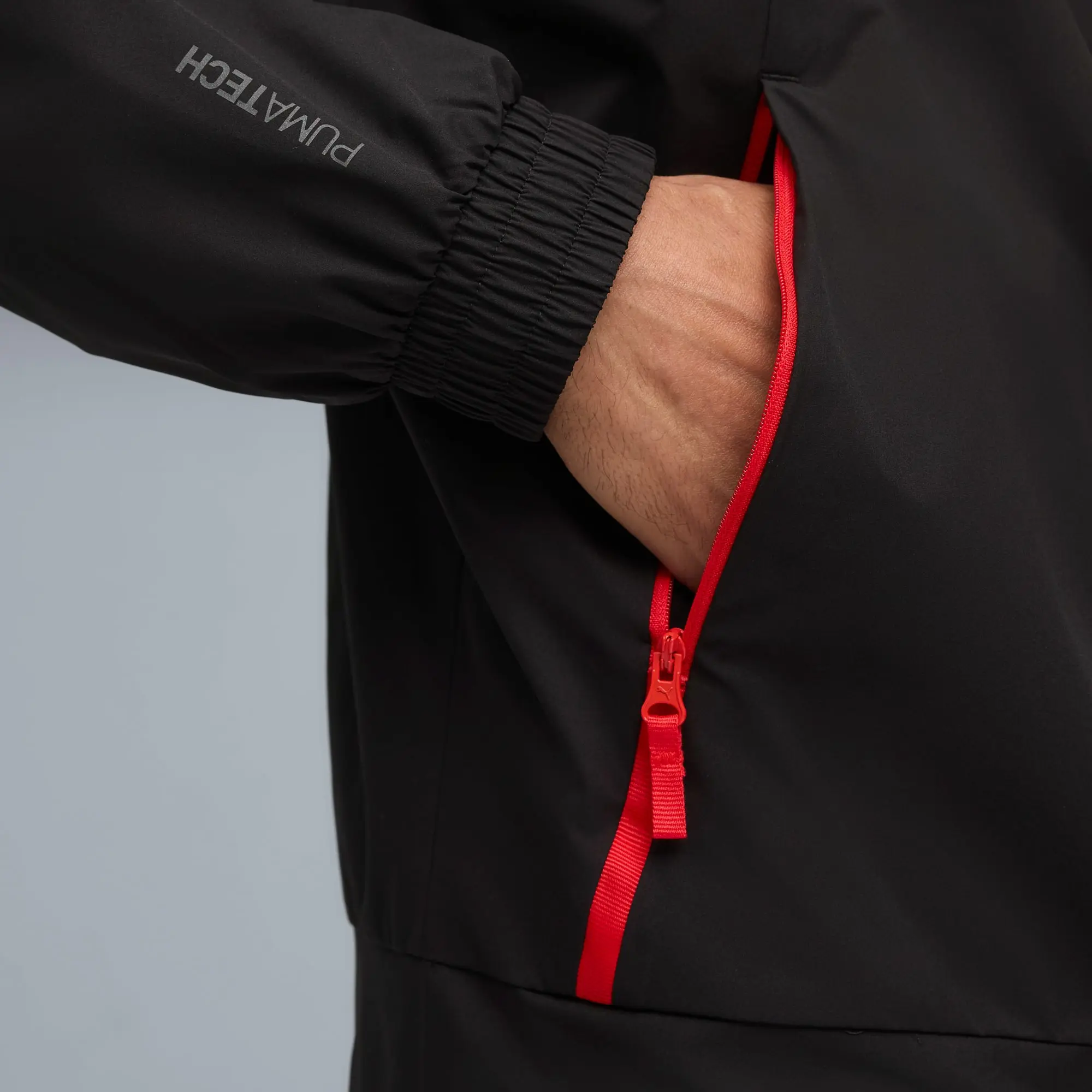 AC Milan PUMAtech Woven Jacket Men, Black/For All Time Red, size 3XL