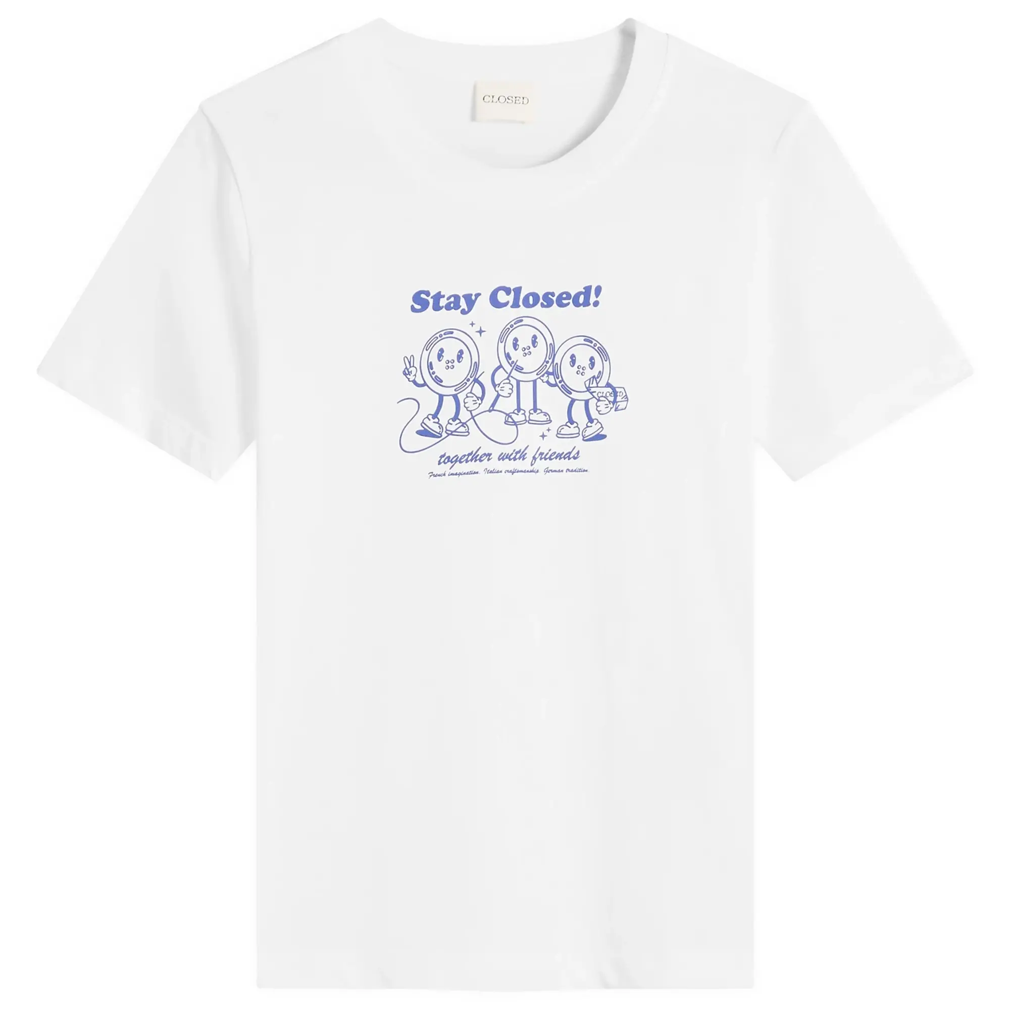 Closed Women's Stay Closed Women's Button Print T-Shirt White