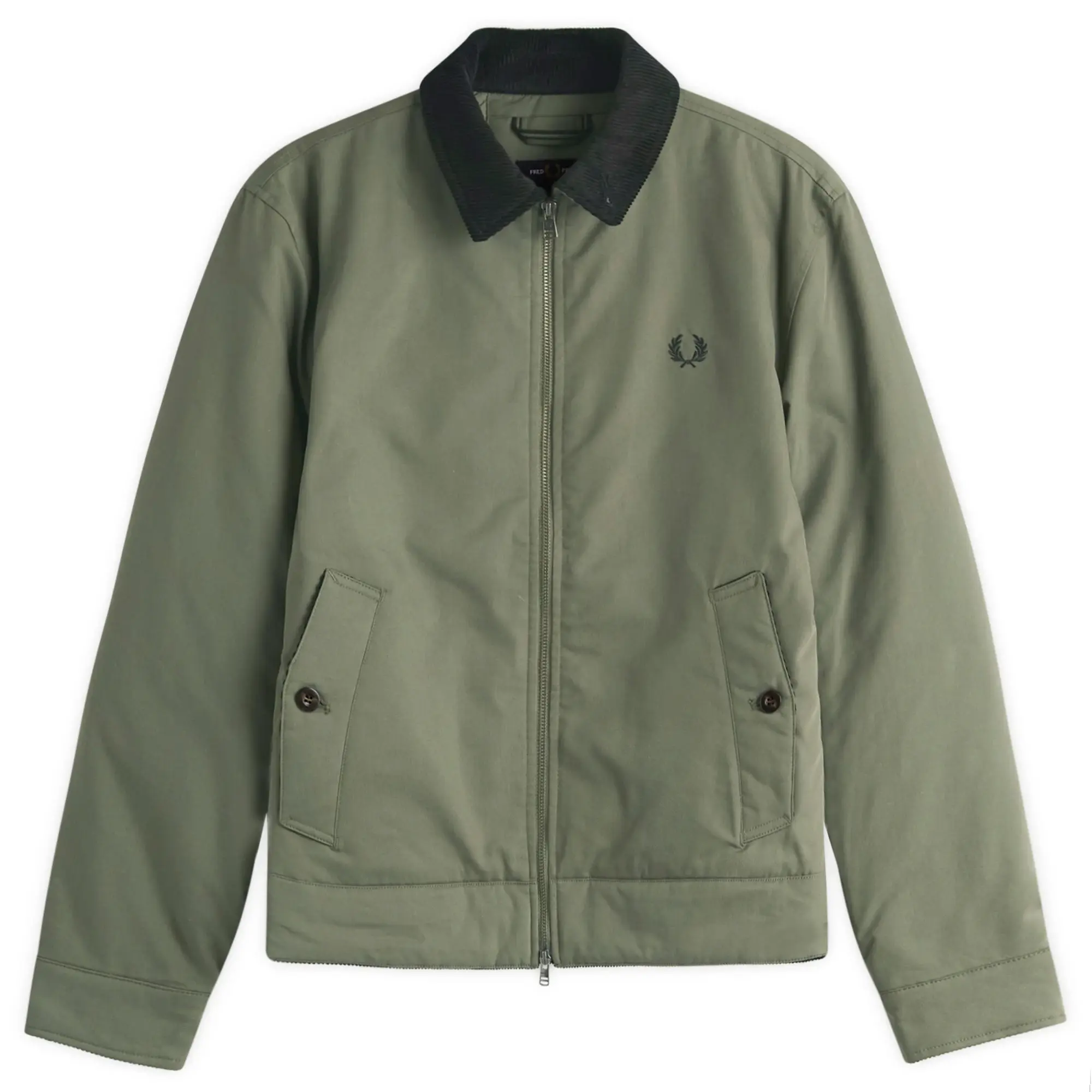 Fred Perry Men's Cotton Caban Jacket Laurel W Grn