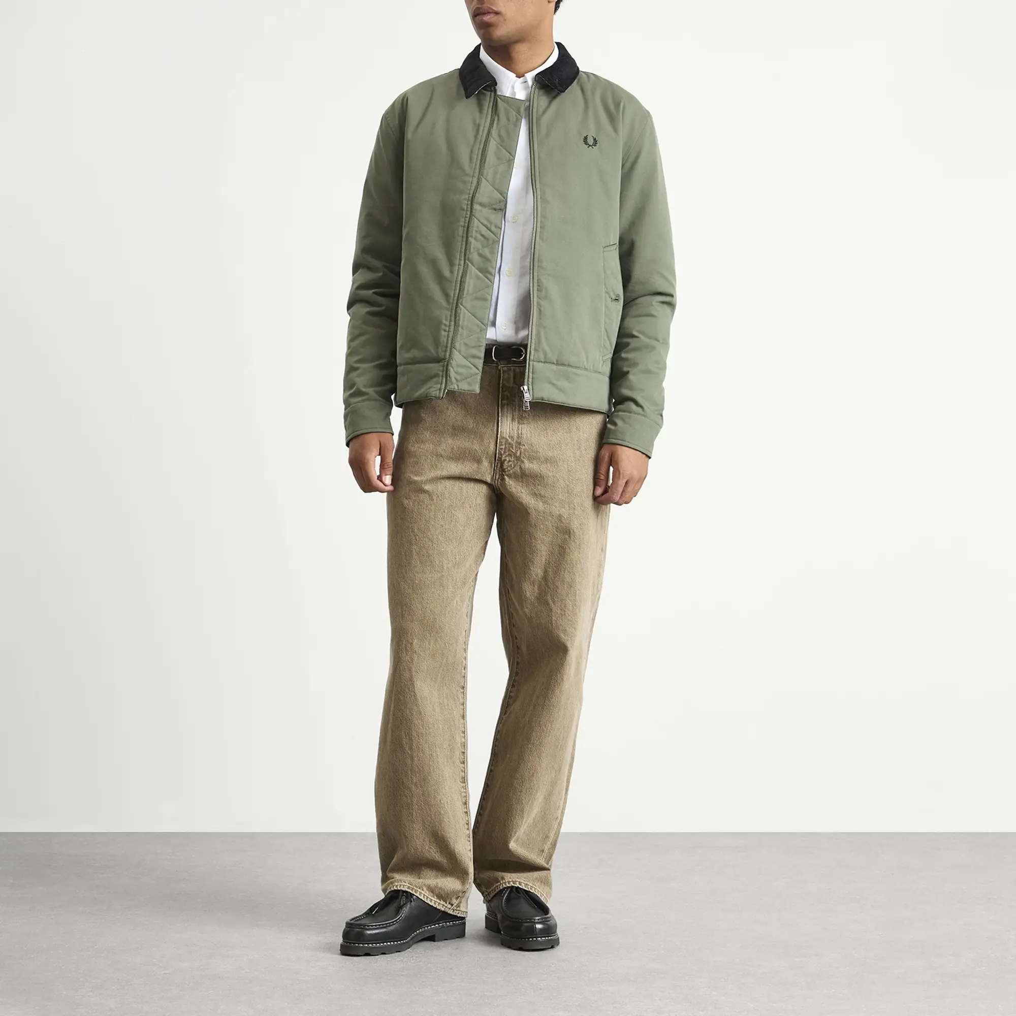 Fred Perry Men's Cotton Caban Jacket Laurel W Grn