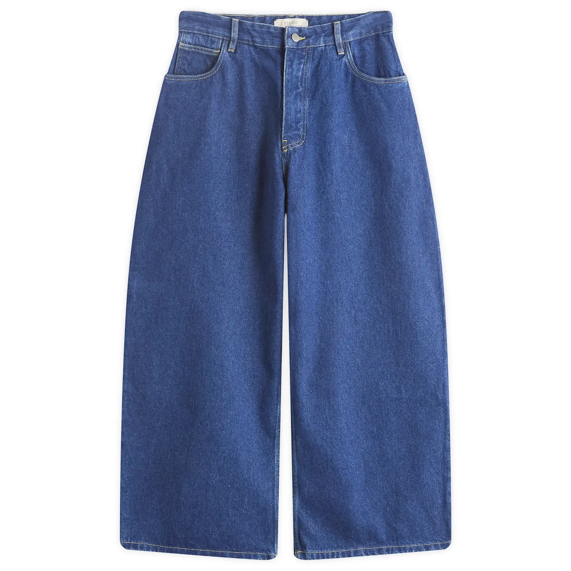 Studio Nicholson Men's DENIM - VOLUME PANT Washed Indigo