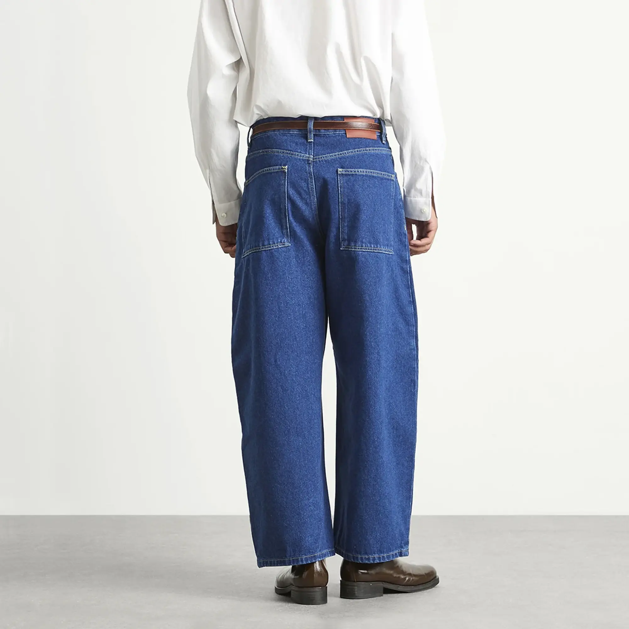 Studio Nicholson Men's DENIM - VOLUME PANT Washed Indigo