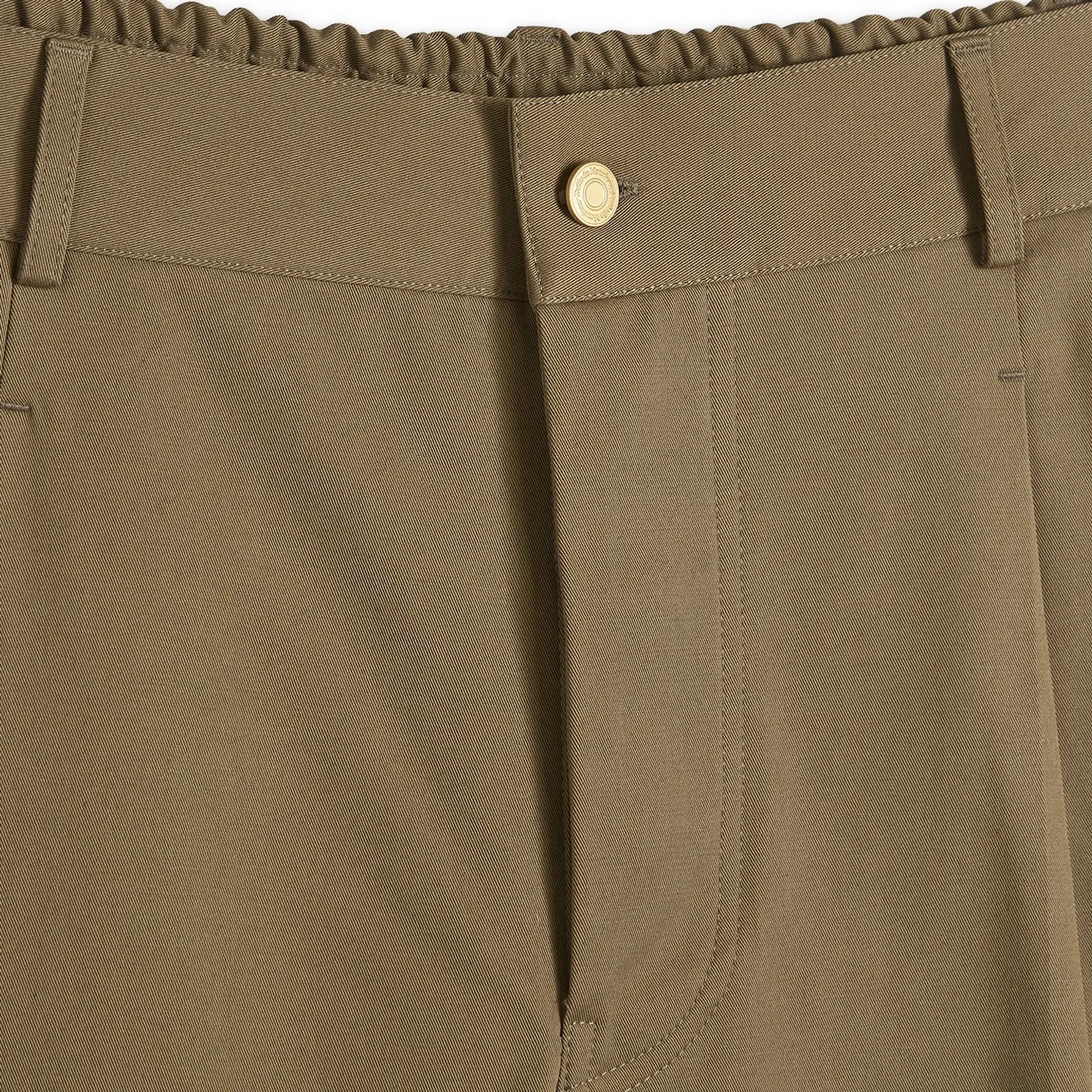 Drôle de Monsieur Men's Cropped Twill Trousers Taupe