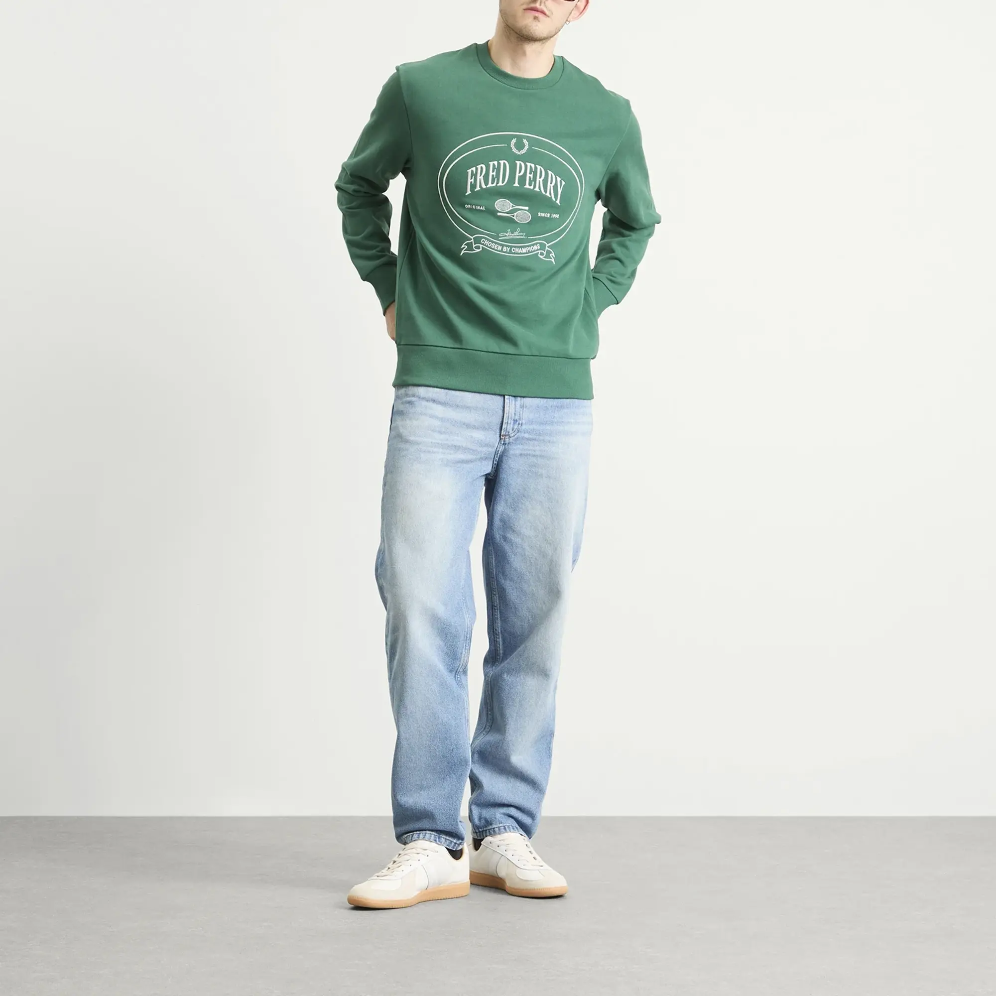 Fred Perry Men's Chosen By Champions Sweatshirt Sport Green