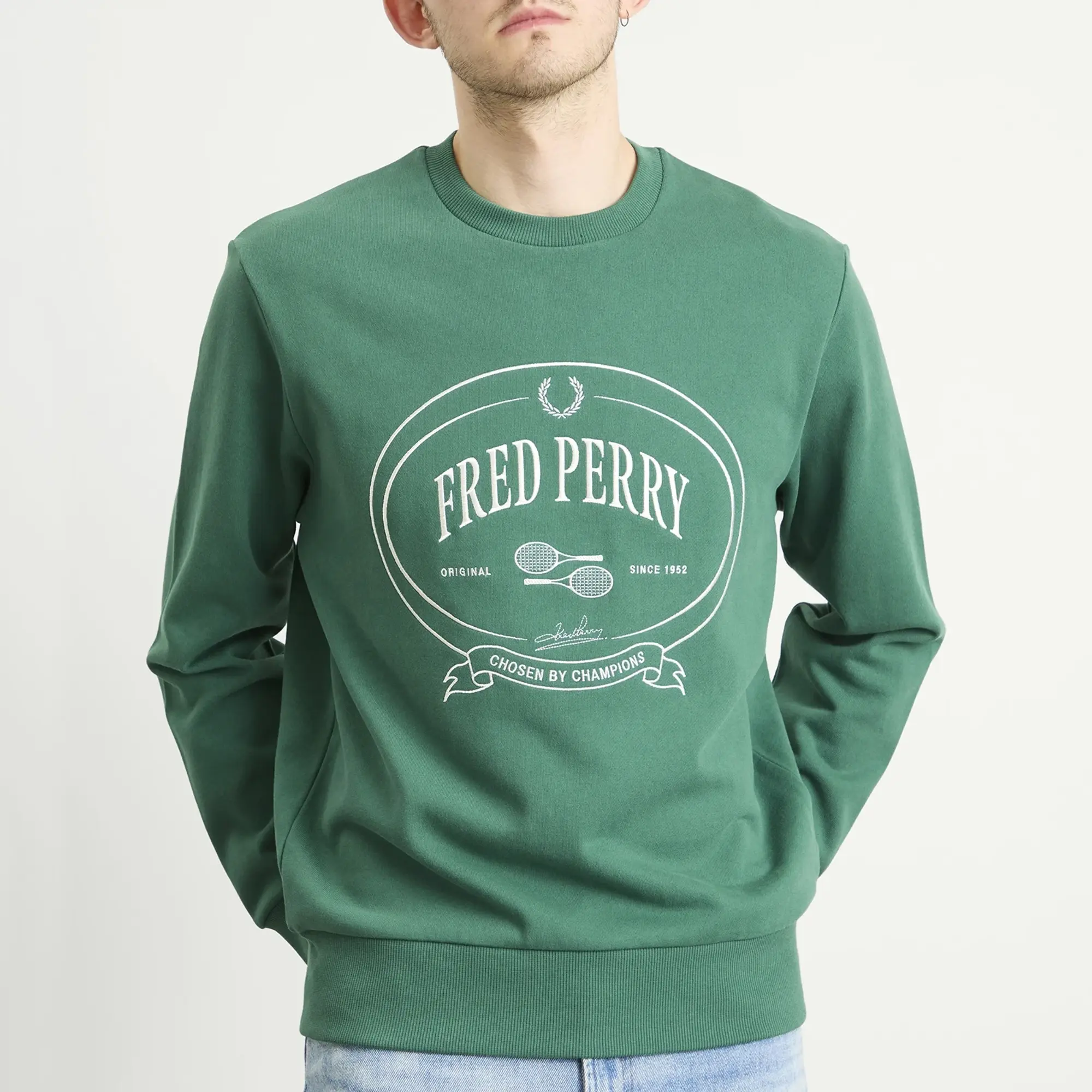 Fred Perry Men's Chosen By Champions Sweatshirt Sport Green